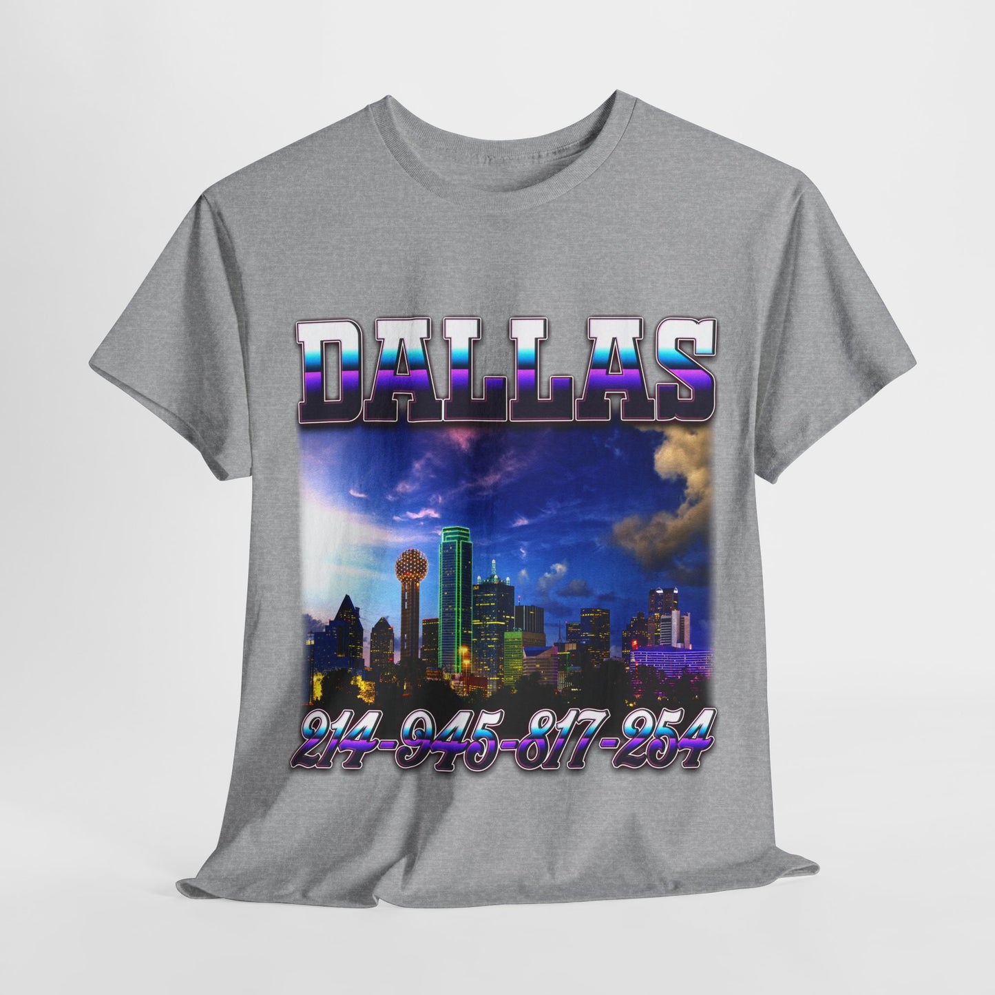 Dallas City Area Codes 2 Unisex Heavy Cotton Tee - 312tshirts 2