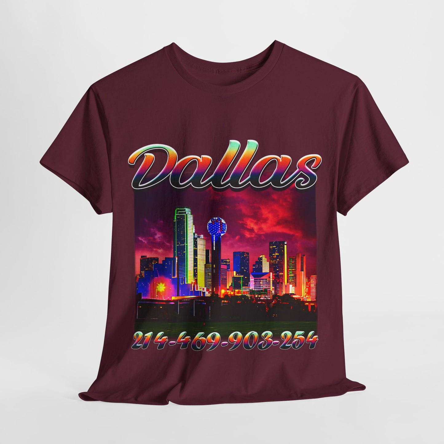 Dallas City Area Codes 2 Unisex Heavy Cotton Tee - 312tshirts 2
