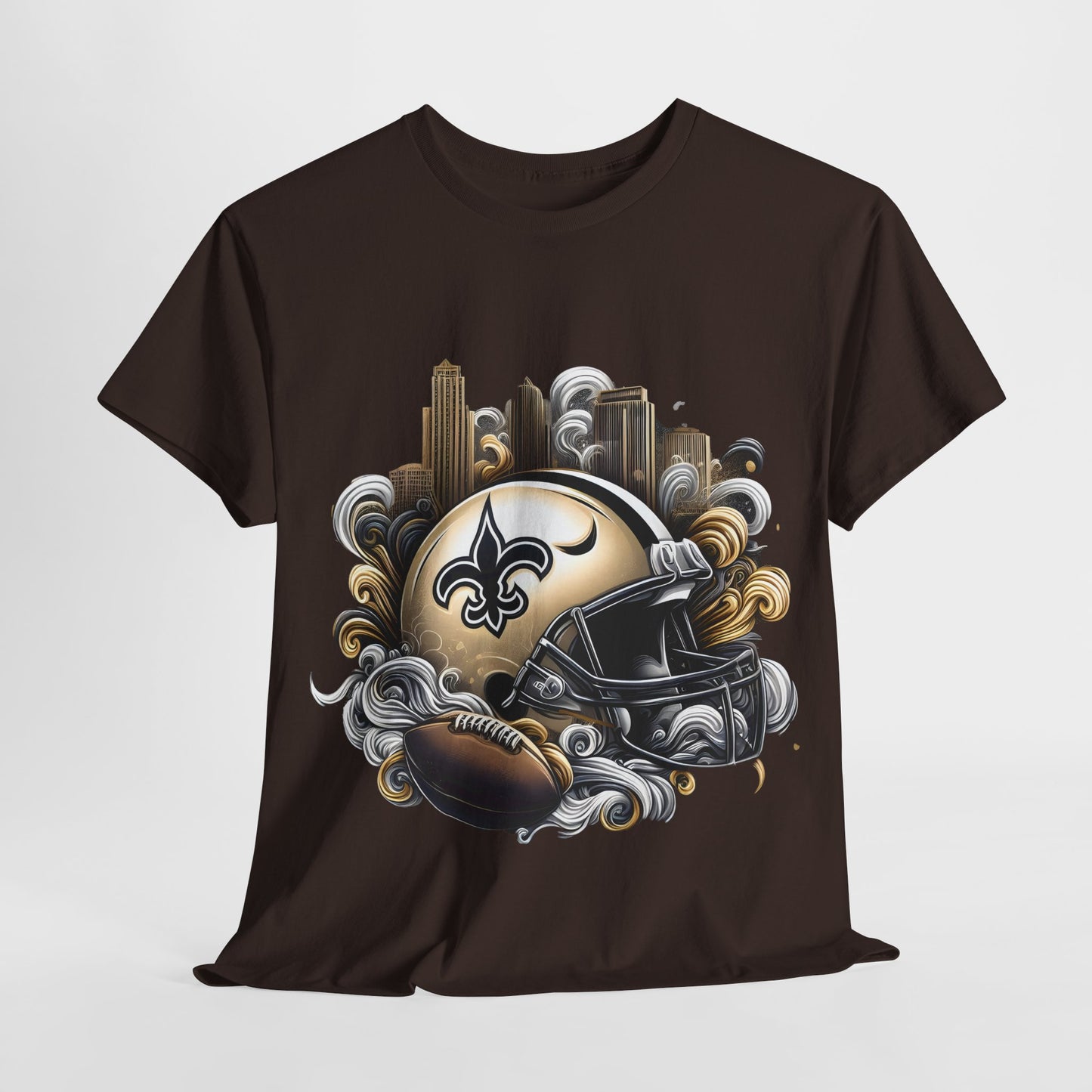 Sports Saints Football Helmet #17 Unisex Heavy Cotton Tee