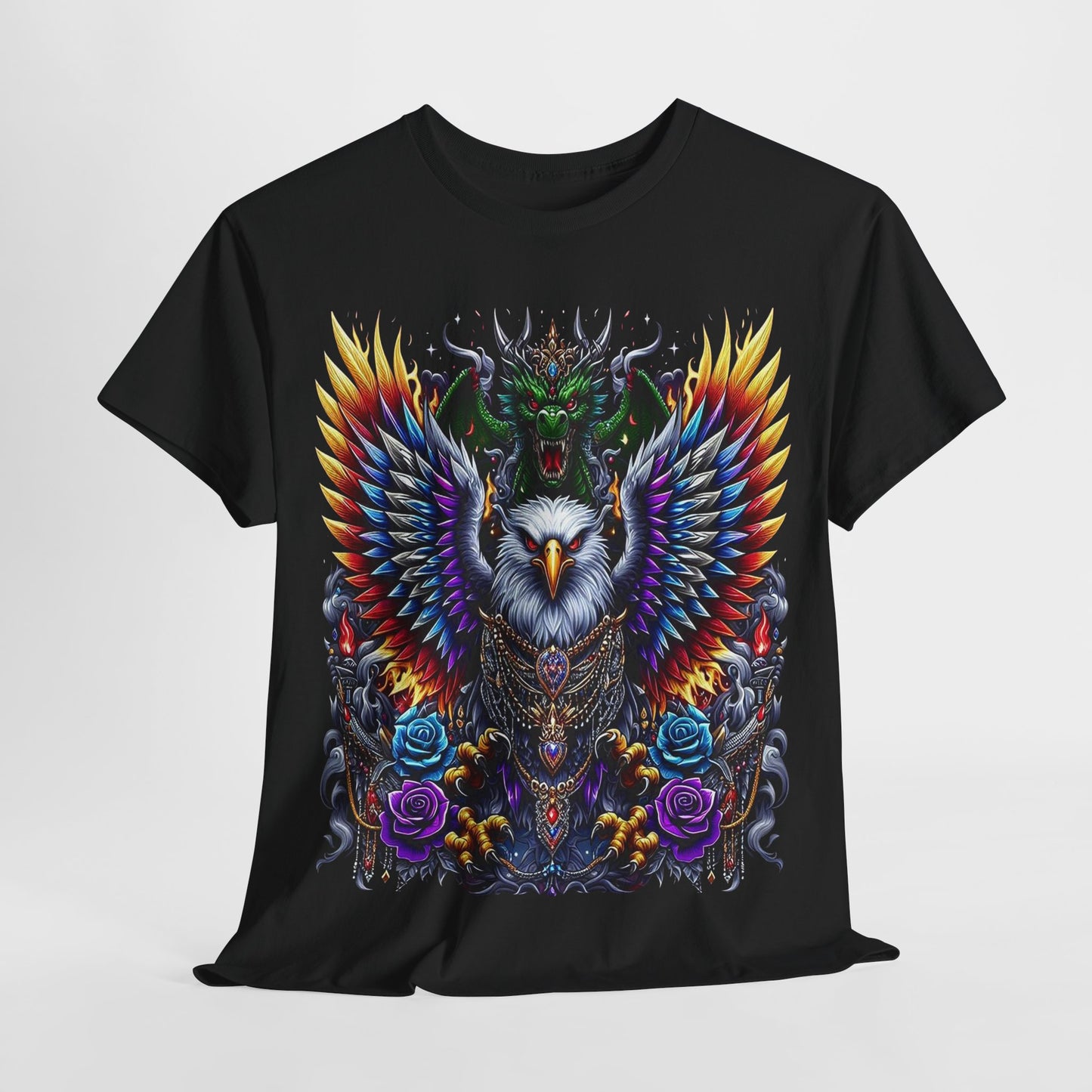 Majestic Owl Graphic Unisex Heavy Cotton Tee - 312tshirts 2