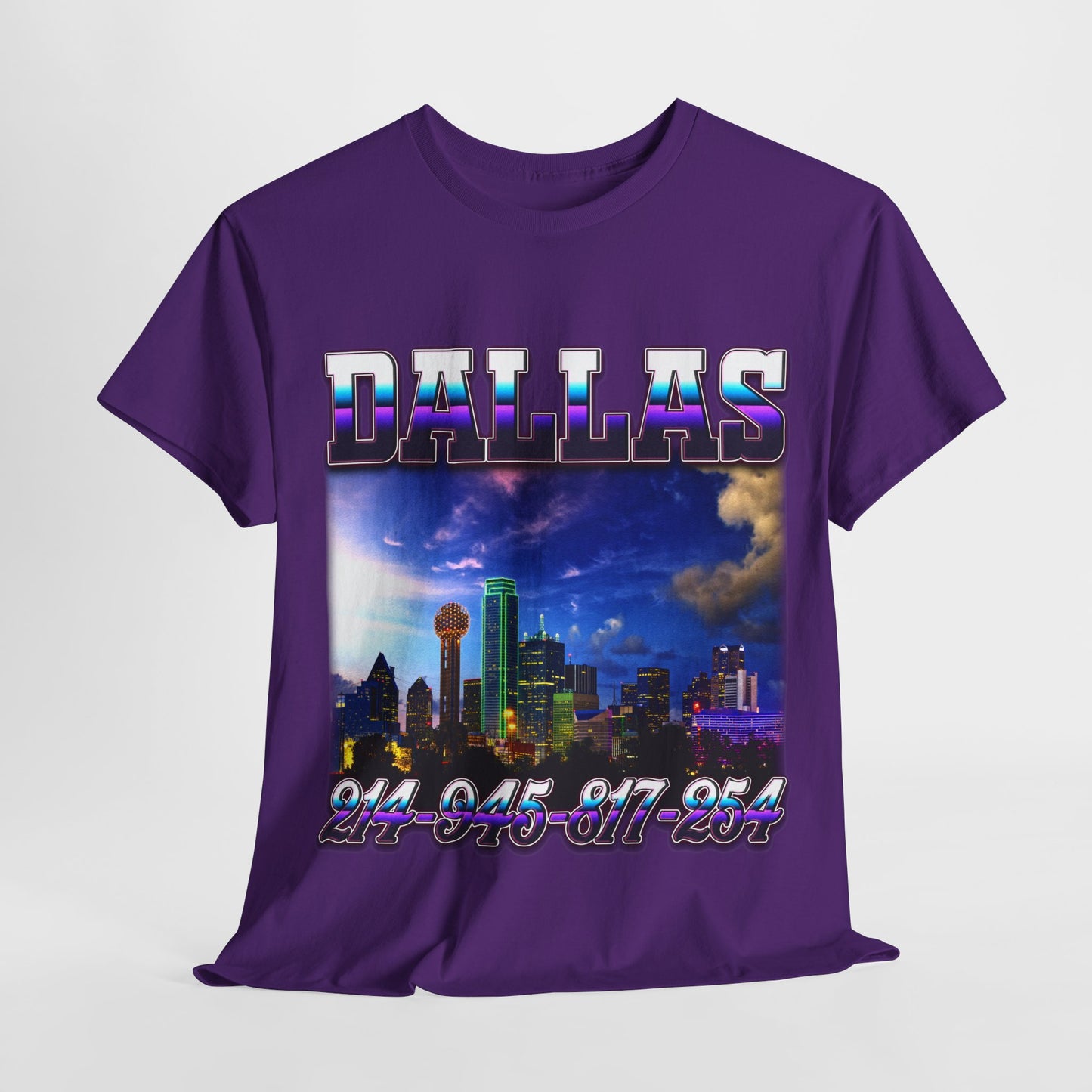 Dallas City Area Codes 2 Unisex Heavy Cotton Tee - 312tshirts 2
