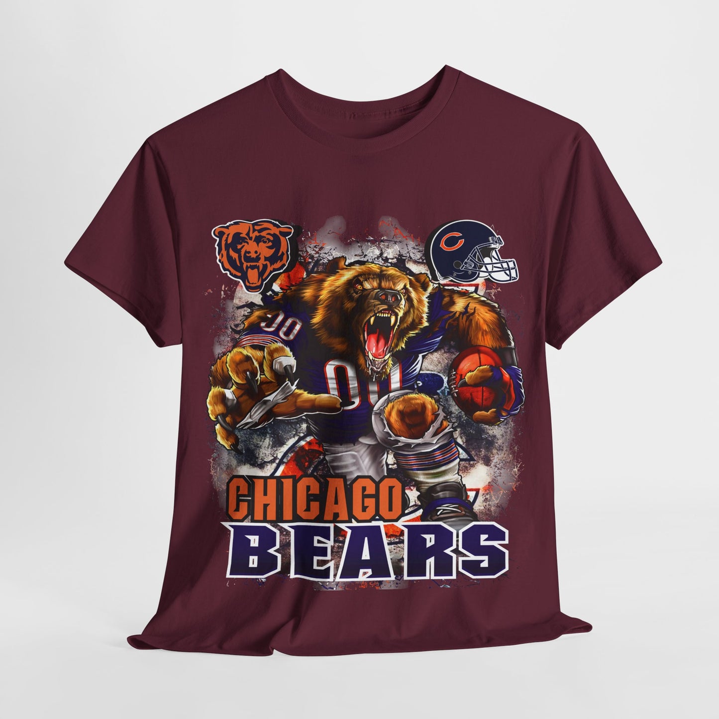Sports Mascot Chicago Bears Unisex Heavy Cotton Tee