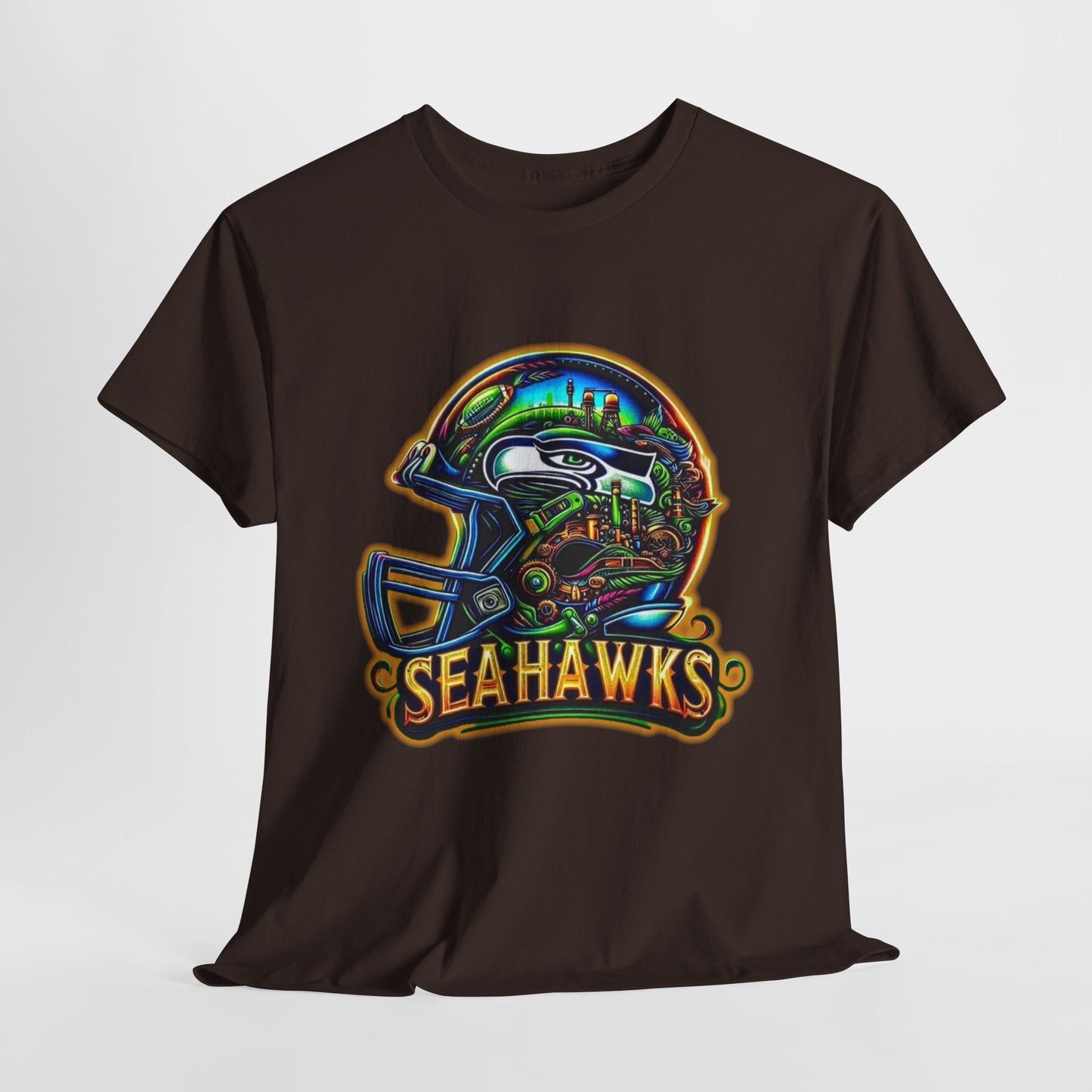 Sports Seahawks Football Helmet #2 Unisex Heavy Cotton Tee