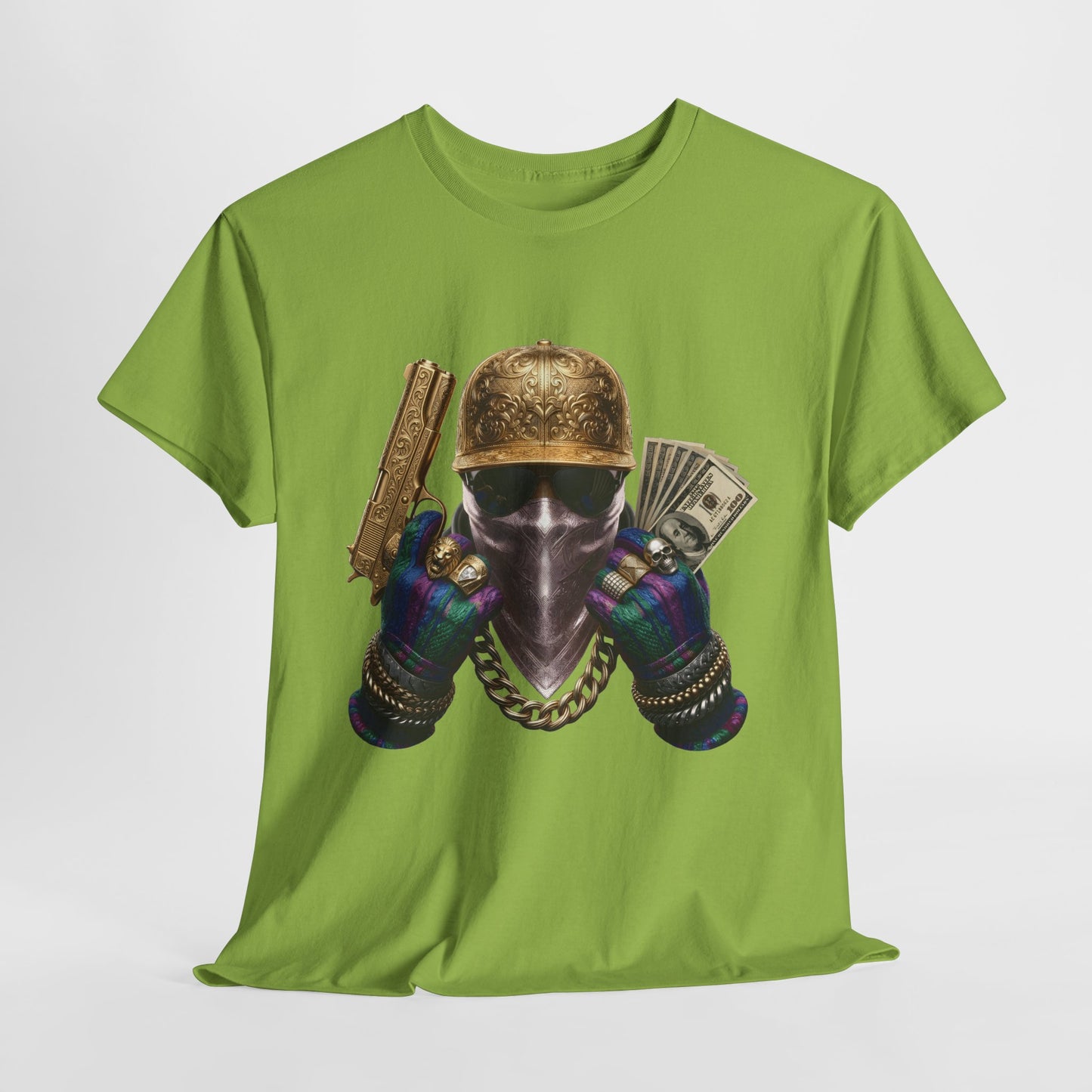 Street Mask & Blue Hands Unisex Heavy Cotton Tee