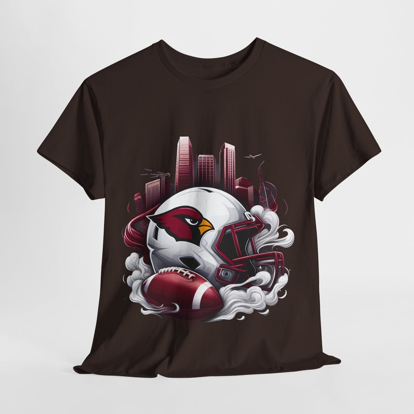 Sports Cardinals Football Helmet #16 Unisex Heavy Cotton Tee