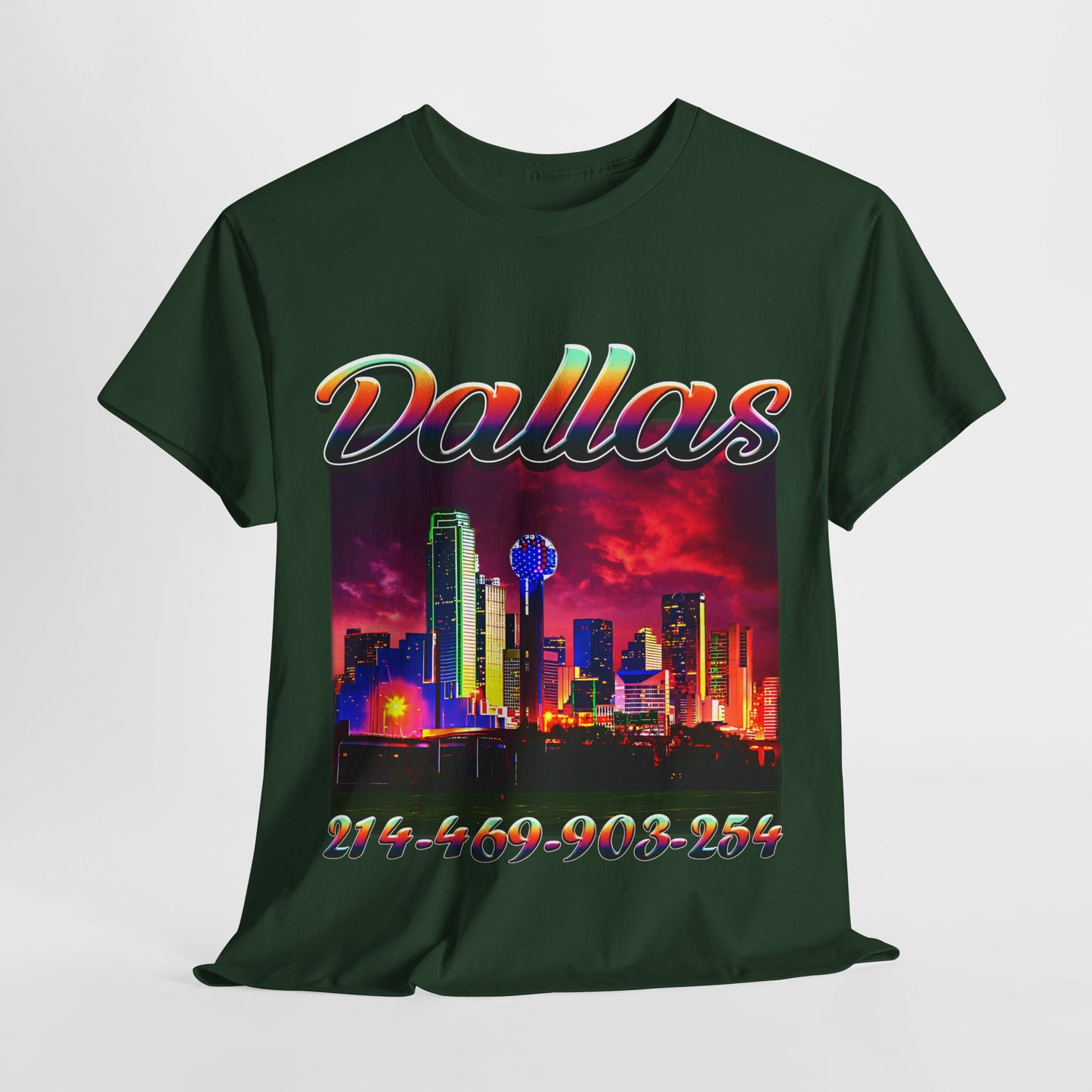 Dallas City Area Codes 2 Unisex Heavy Cotton Tee - 312tshirts 2