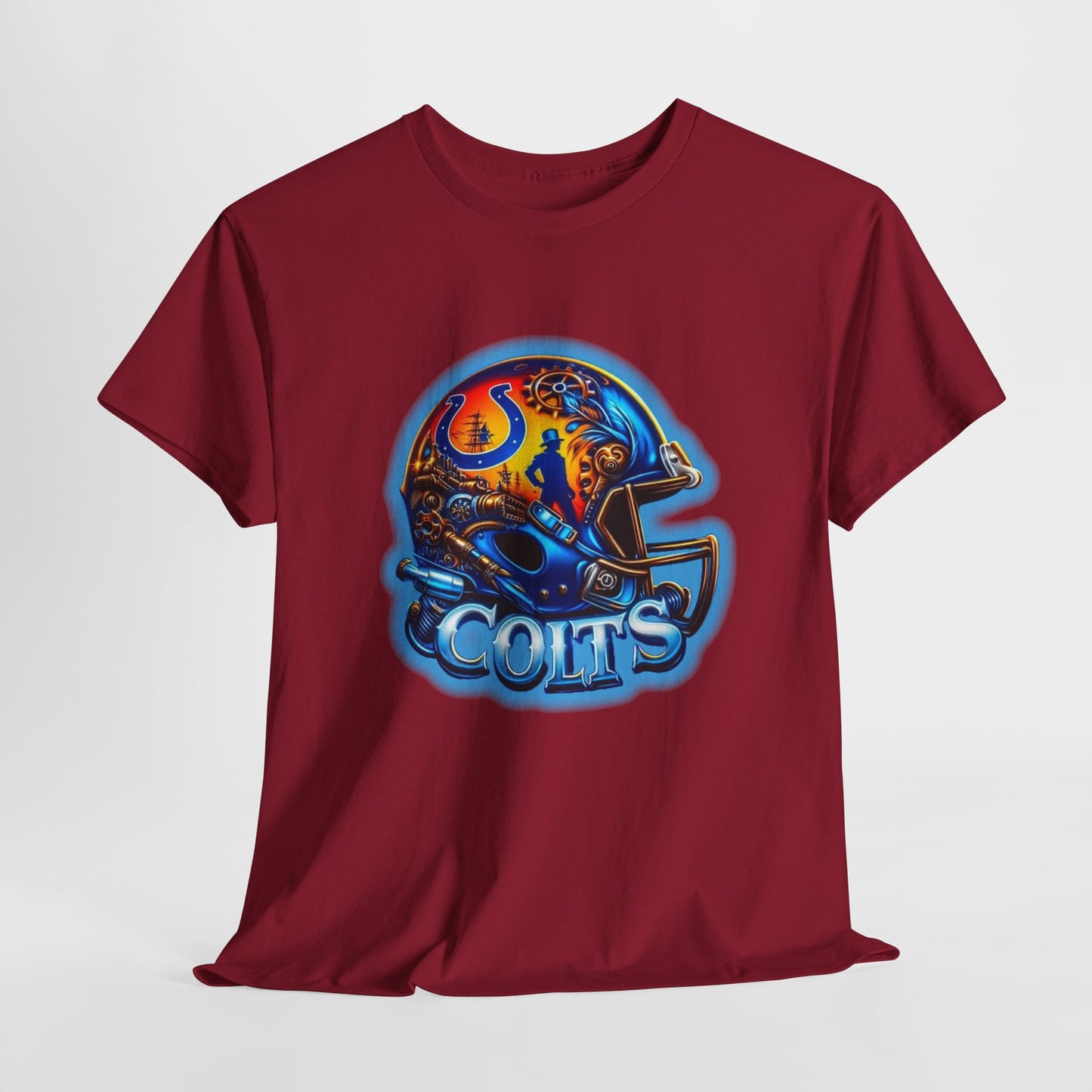 Sports Colts Football Helmet #2 Unisex Heavy Cotton Tee