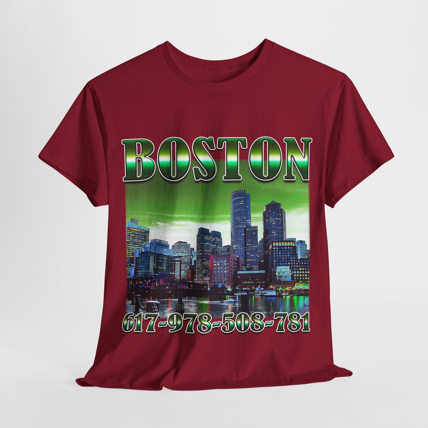 Boston City Area Codes 1 Unisex Heavy Cotton Tee - 312tshirts 2
