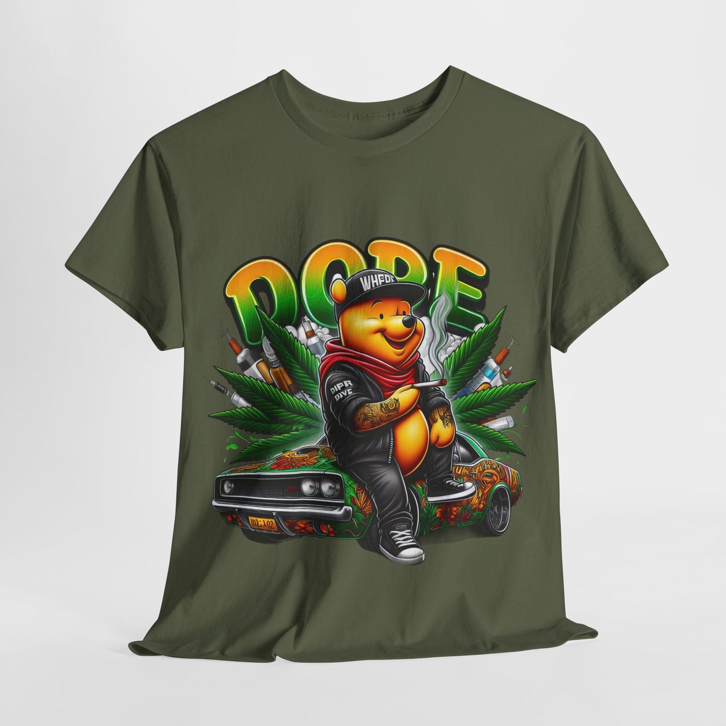 420 Dope Vibes Cool Bear #14 Unisex Heavy Cotton Tee
