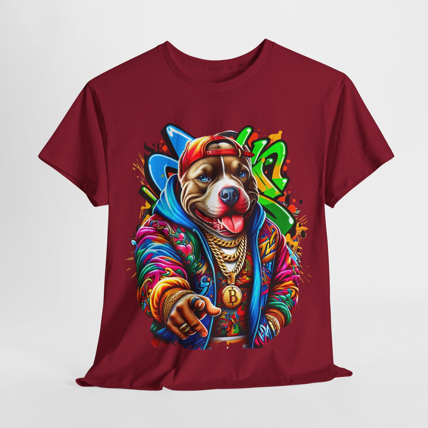 Graffiti Fashionable Pitbull Unisex Heavy Cotton Tee - 312tshirts 2