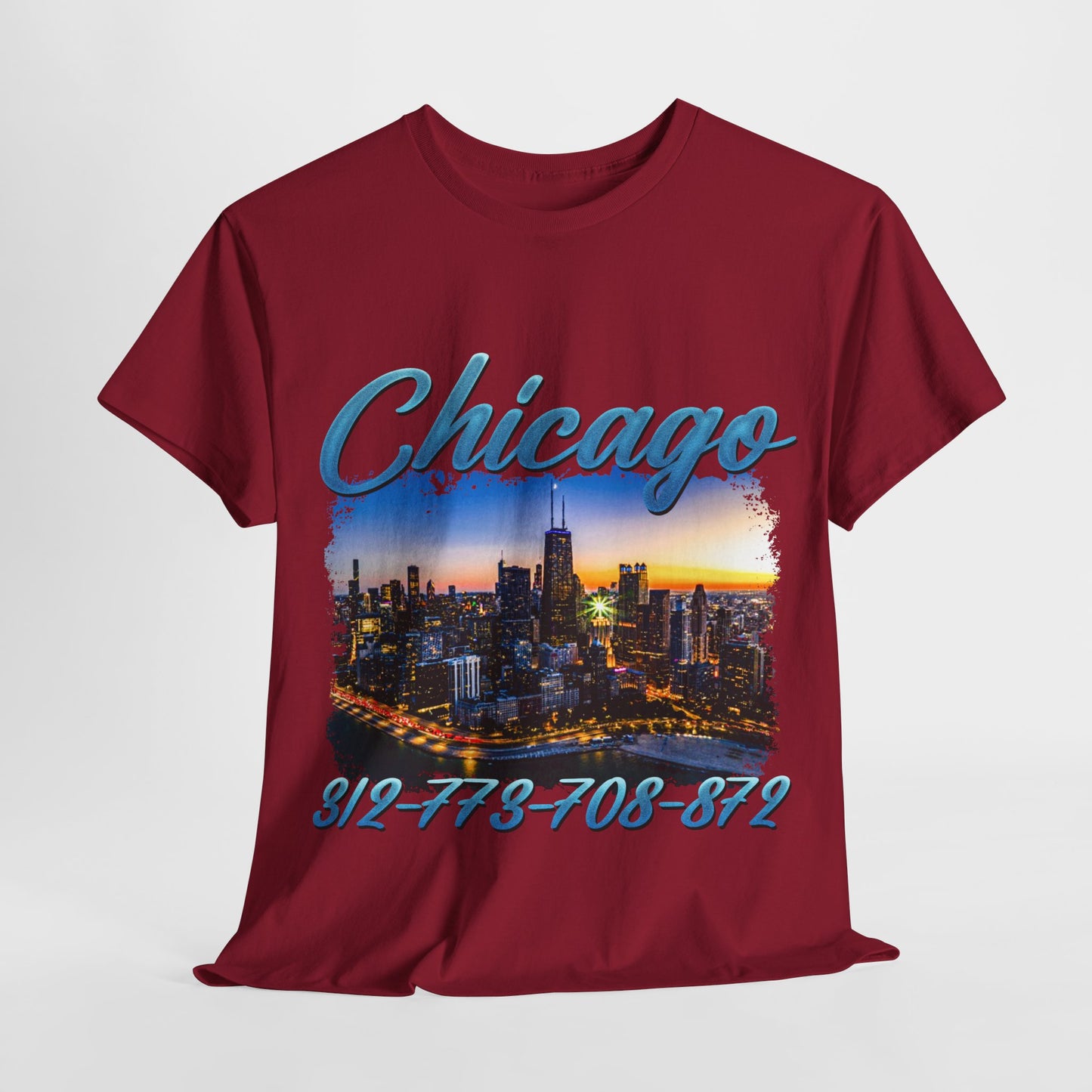 Chicago City Area Codes 1 Unisex Heavy Cotton Tee - 312tshirts 2