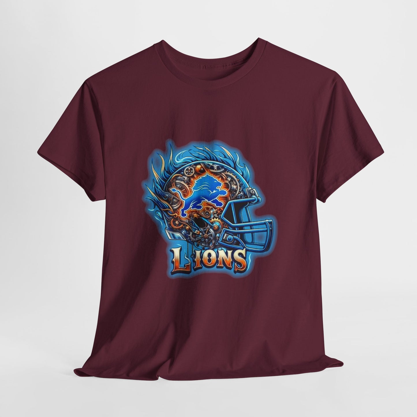 Sports Lions Football Helmet #2 Unisex Heavy Cotton Tee