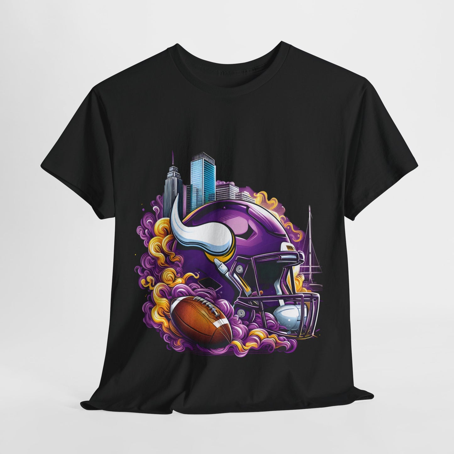 Sports Viking Football Helmet #20 Unisex Heavy Cotton Tee