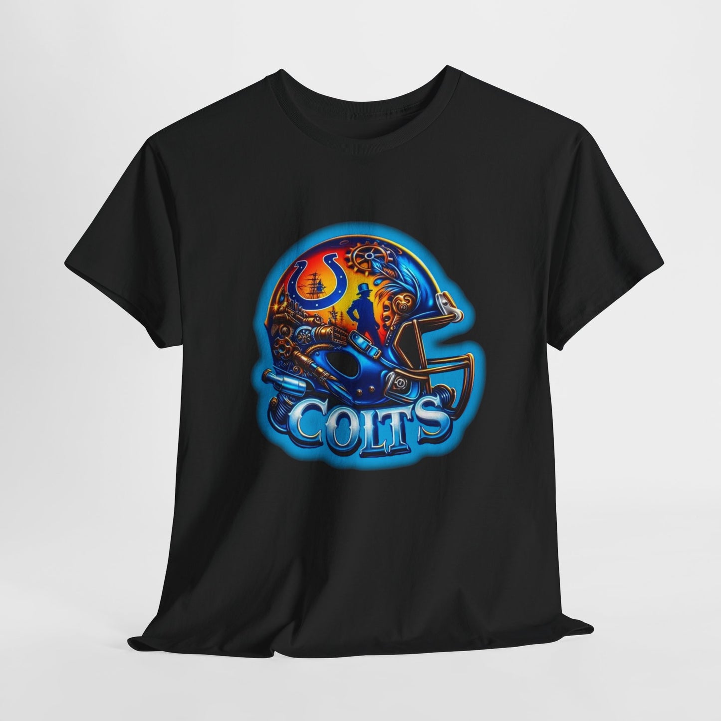 Sports Colts Football Helmet #2 Unisex Heavy Cotton Tee