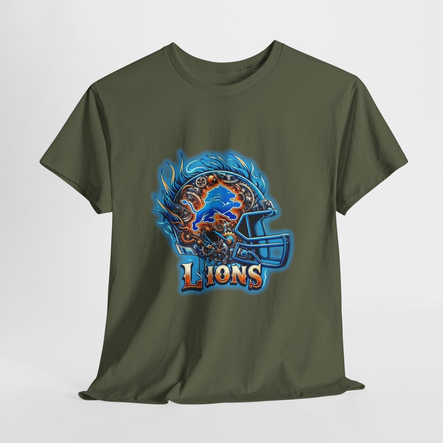 Sports Lions Football Helmet #2 Unisex Heavy Cotton Tee