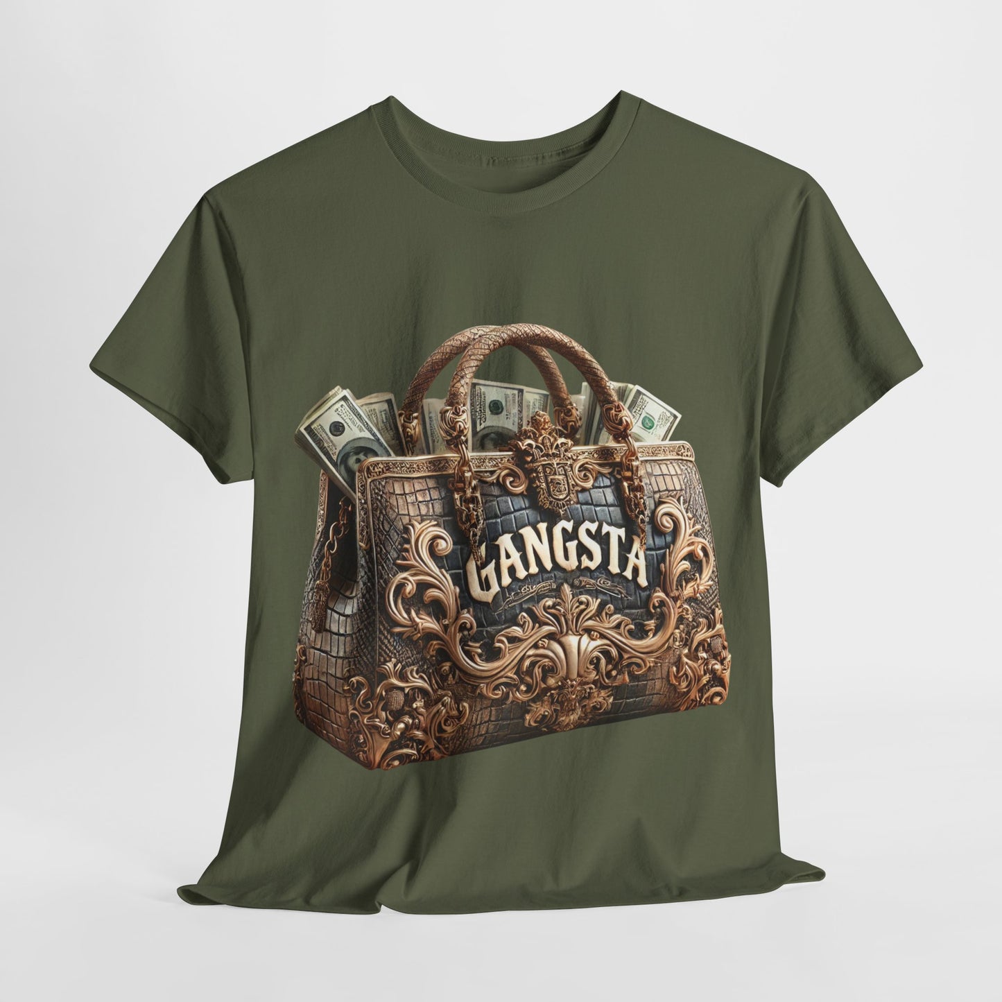 Gangsta Cash Money Bag #1 Unisex Heavy Cotton Tee - 312tshirts 2
