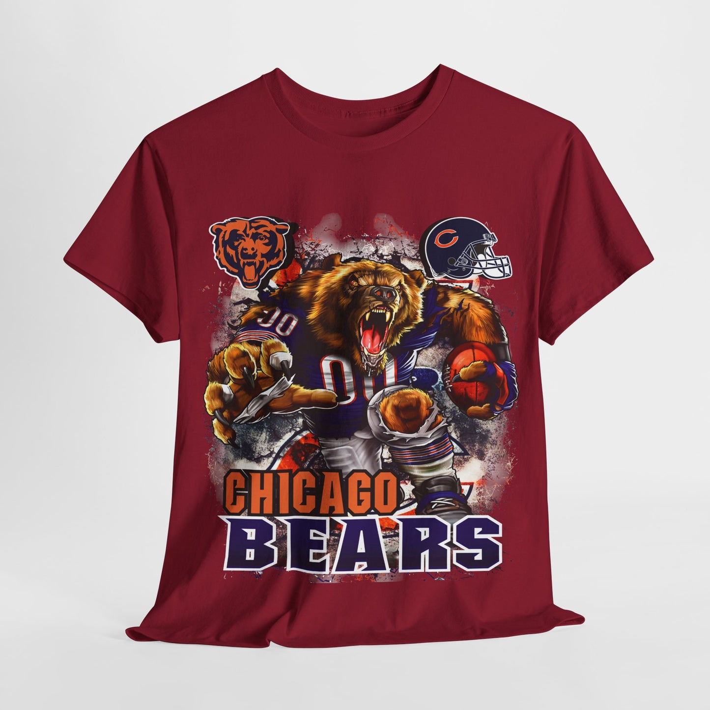 Sports Mascot Chicago Bears Unisex Heavy Cotton Tee