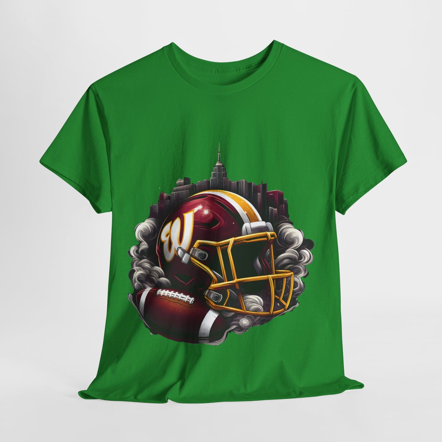 Sports Commanders Football Helmet #18 Unisex Heavy Cotton Tee