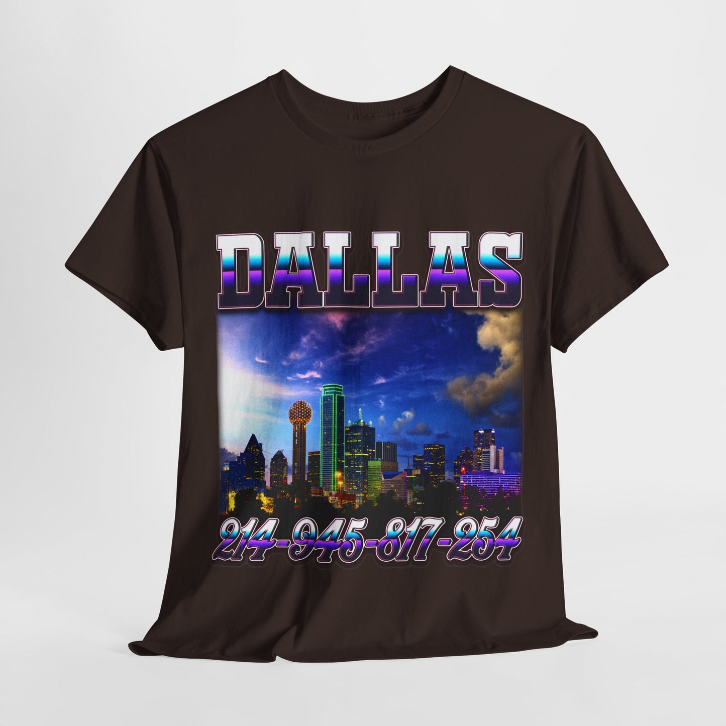Dallas City Area Codes 2 Unisex Heavy Cotton Tee - 312tshirts 2