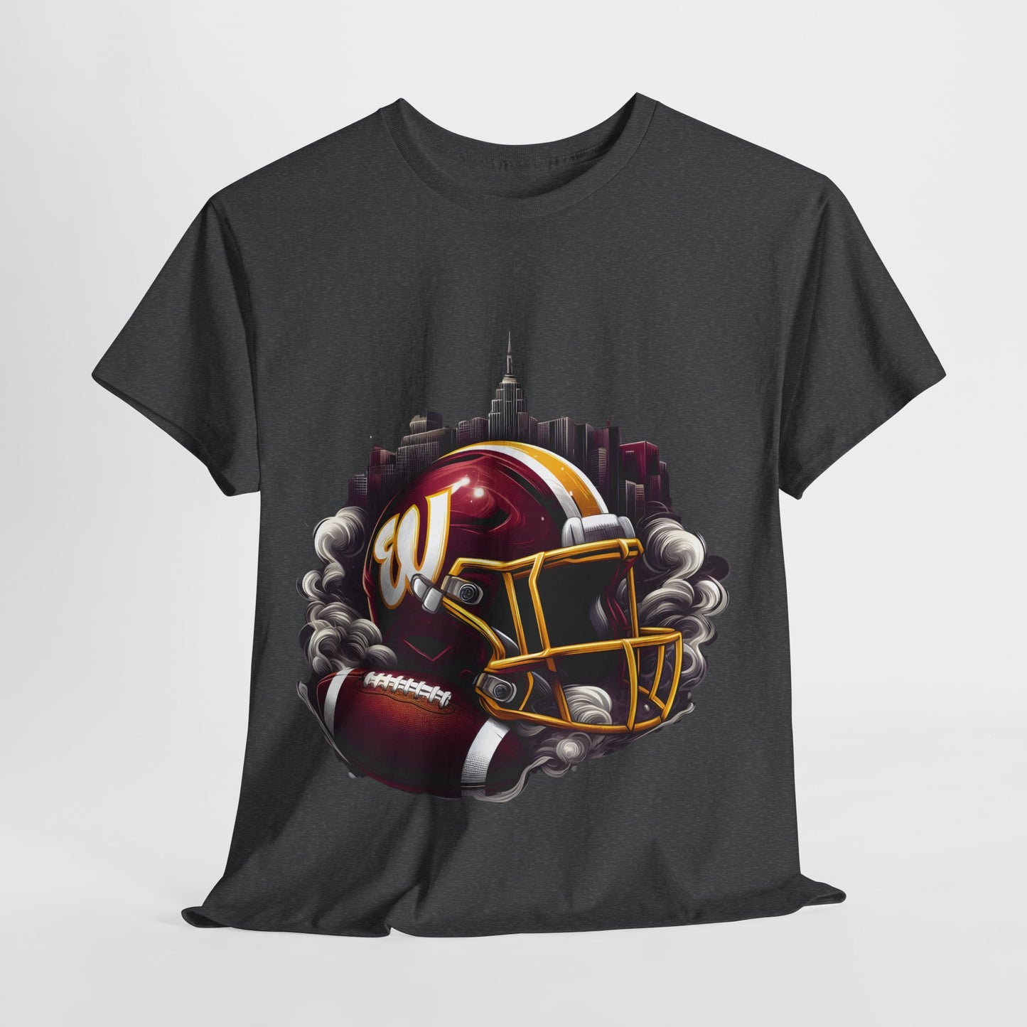 Sports Commanders Football Helmet #18 Unisex Heavy Cotton Tee