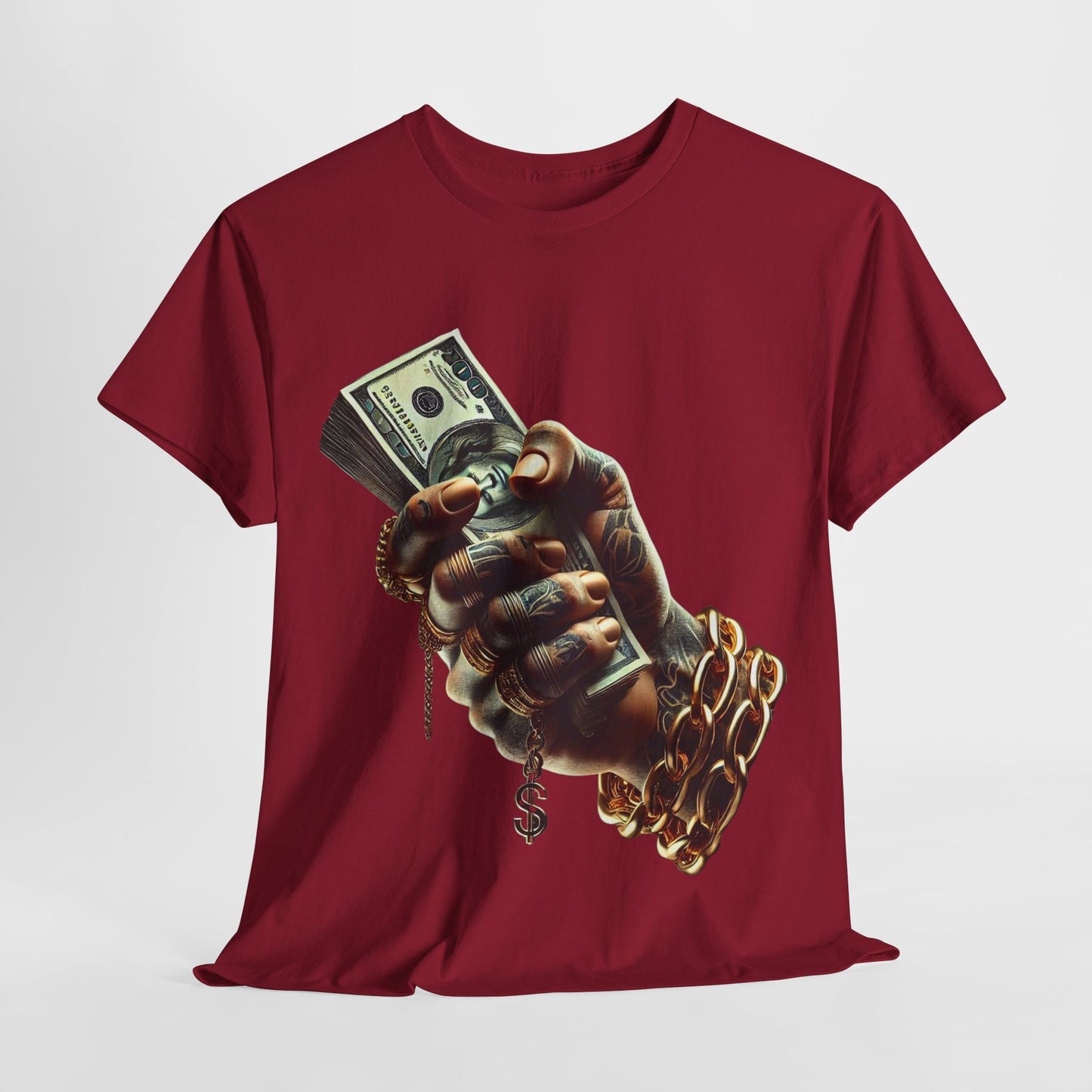 Tatted Hand Holding Cash Unisex Heavy Cotton Tee - 312tshirts 2