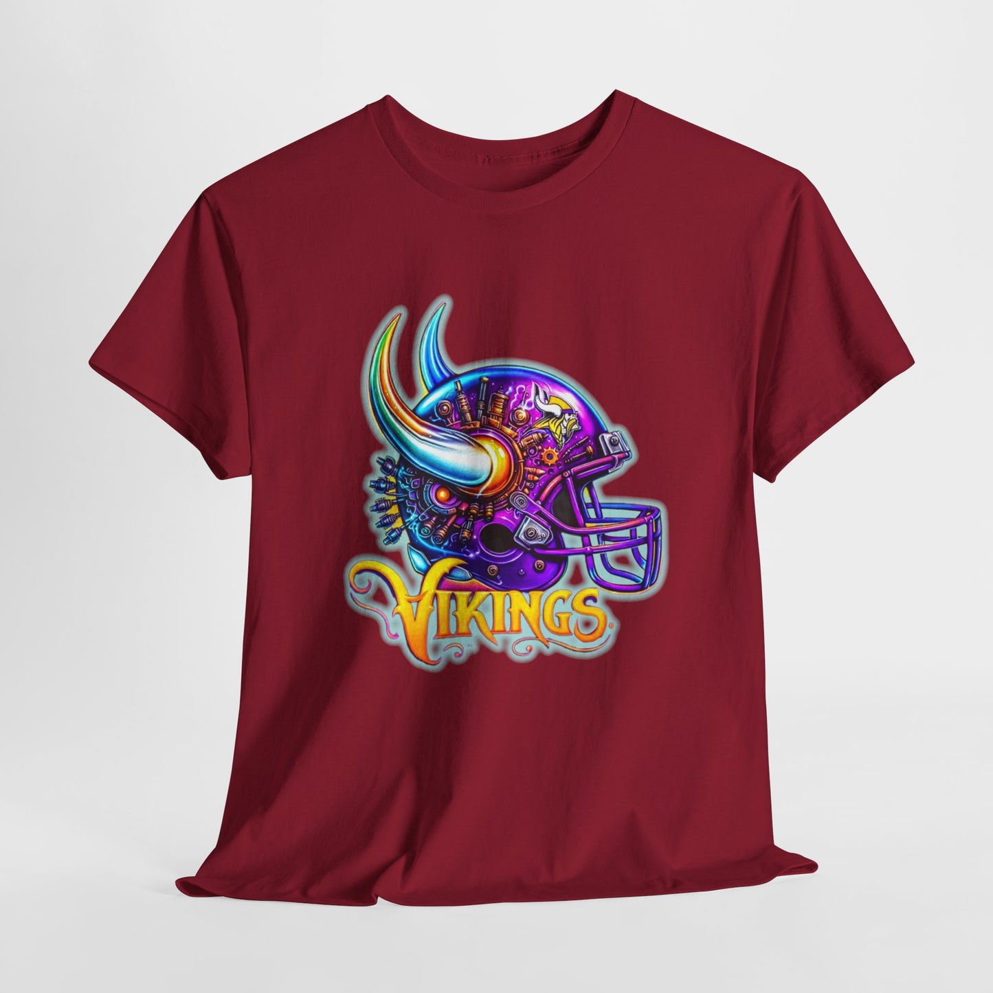 Sports Vikings Football Helmet #2 Unisex Heavy Cotton Tee