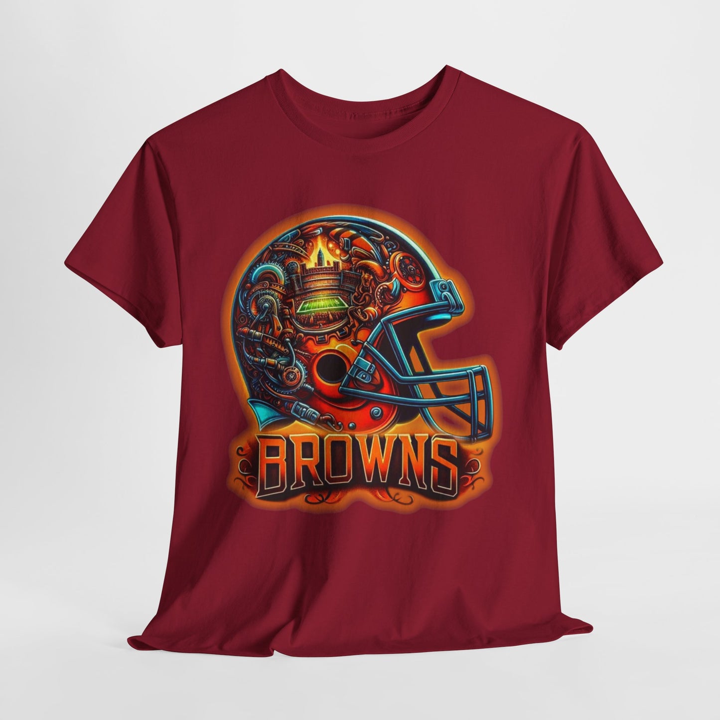 Sports Browns Football Helmet #2 Unisex Heavy Cotton Tee