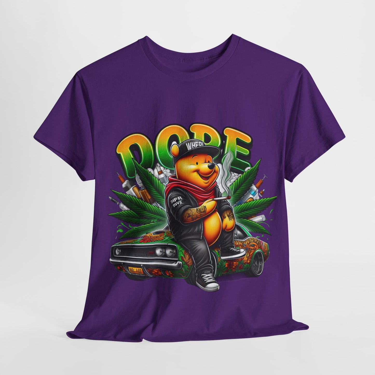 420 Dope Vibes Cool Bear #14 Unisex Heavy Cotton Tee