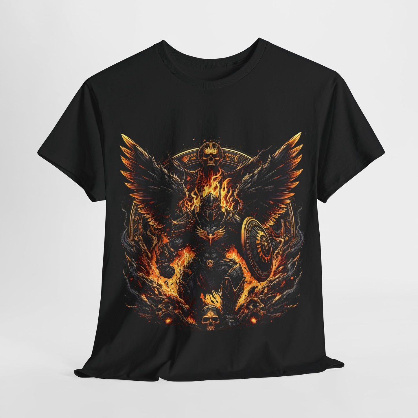 Armor Warrior Wings & Shield Unisex Heavy Cotton Tee - 312tshirts 2