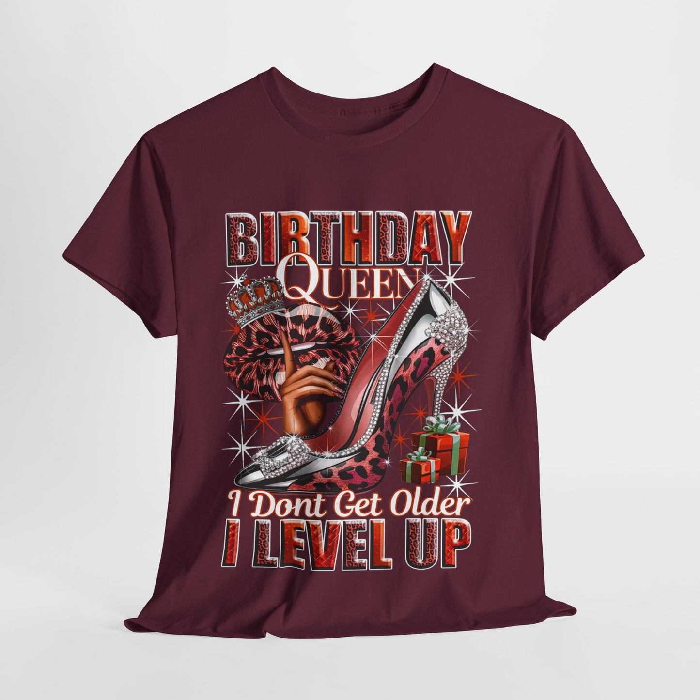 Birthday Queen Lips & Shoe #1 Heavy Cotton Tee