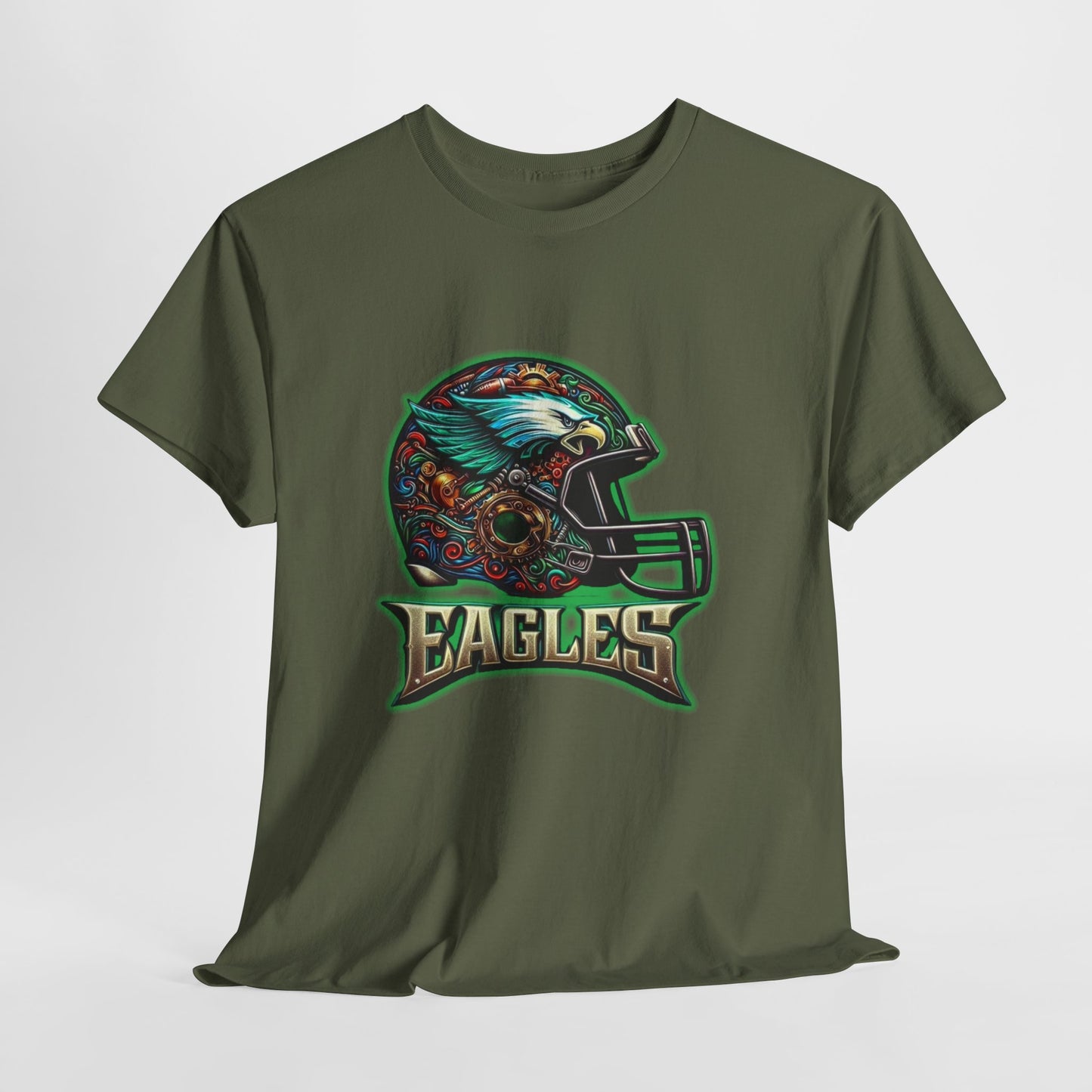 Sports Eagles Football Helmet #2 Unisex Heavy Cotton Tee
