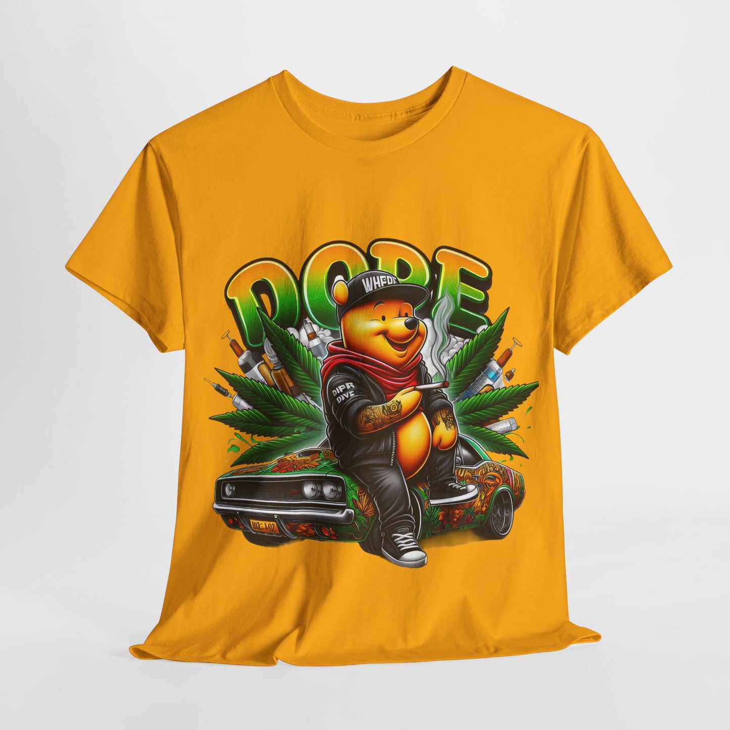 420 Dope Vibes Cool Bear #14 Unisex Heavy Cotton Tee