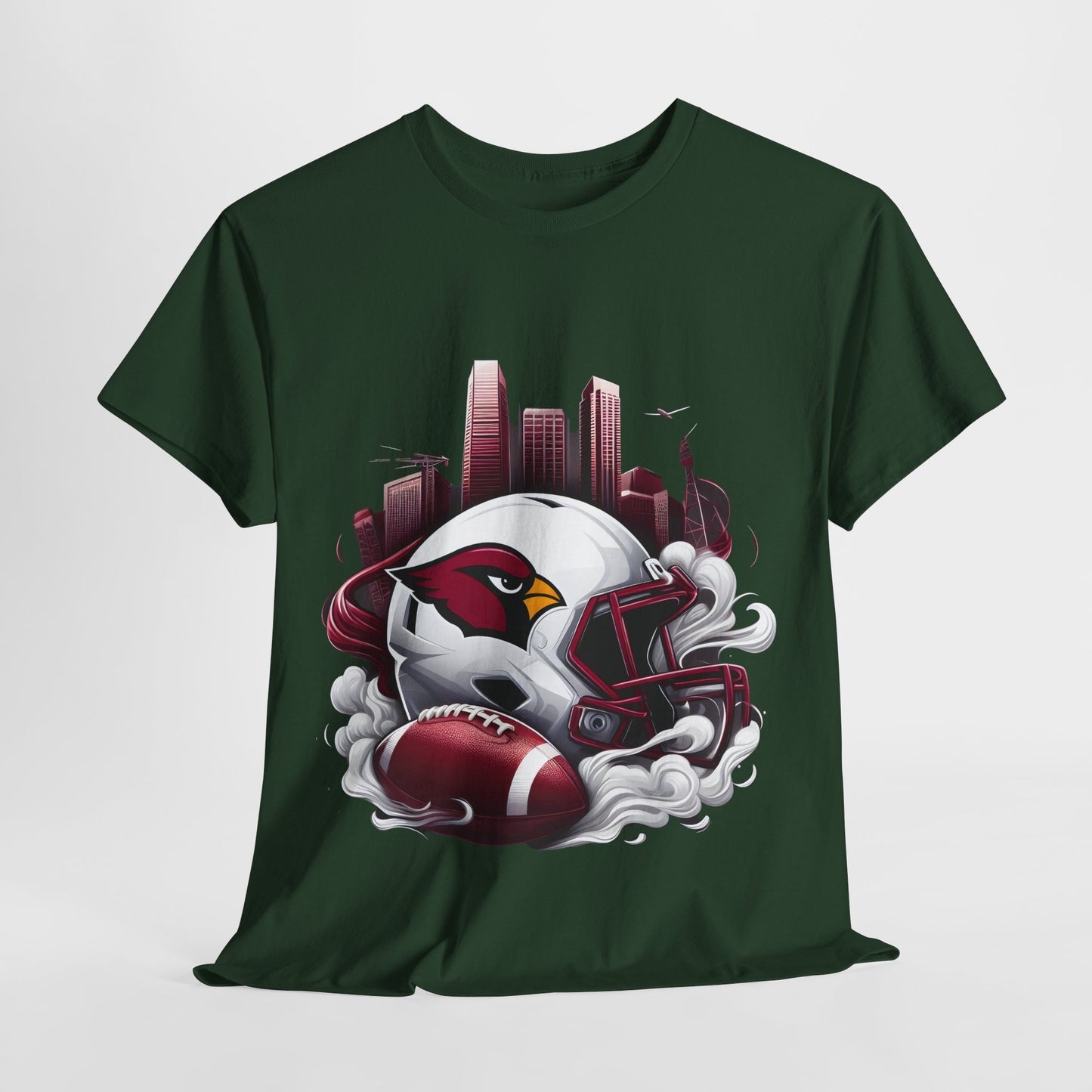 Sports Cardinals Football Helmet #16 Unisex Heavy Cotton Tee