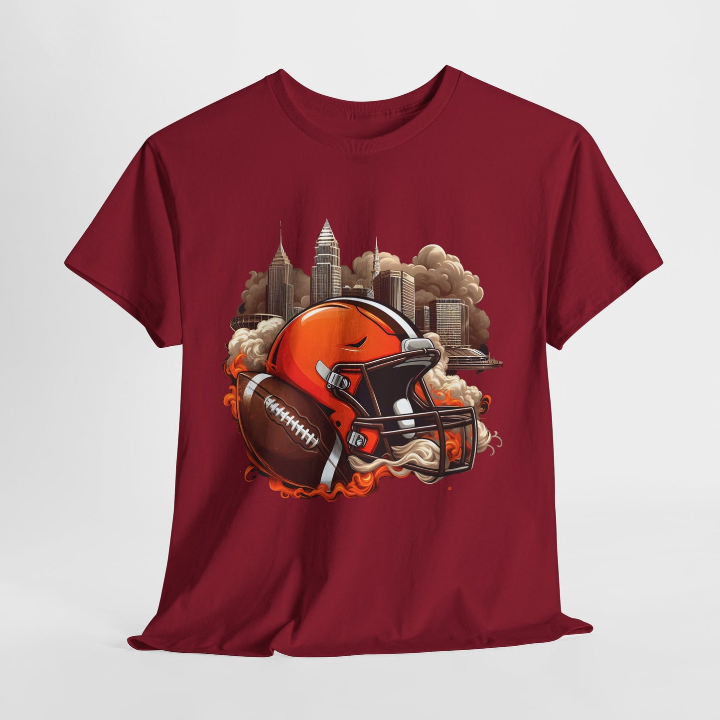 Sports Browns Football Helmet #1 Unisex Heavy Cotton Tee