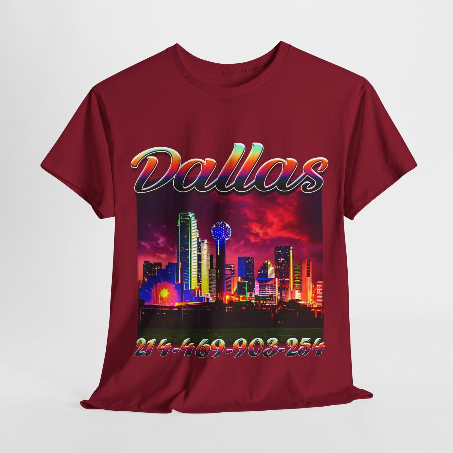 Dallas City Area Codes 2 Unisex Heavy Cotton Tee - 312tshirts 2