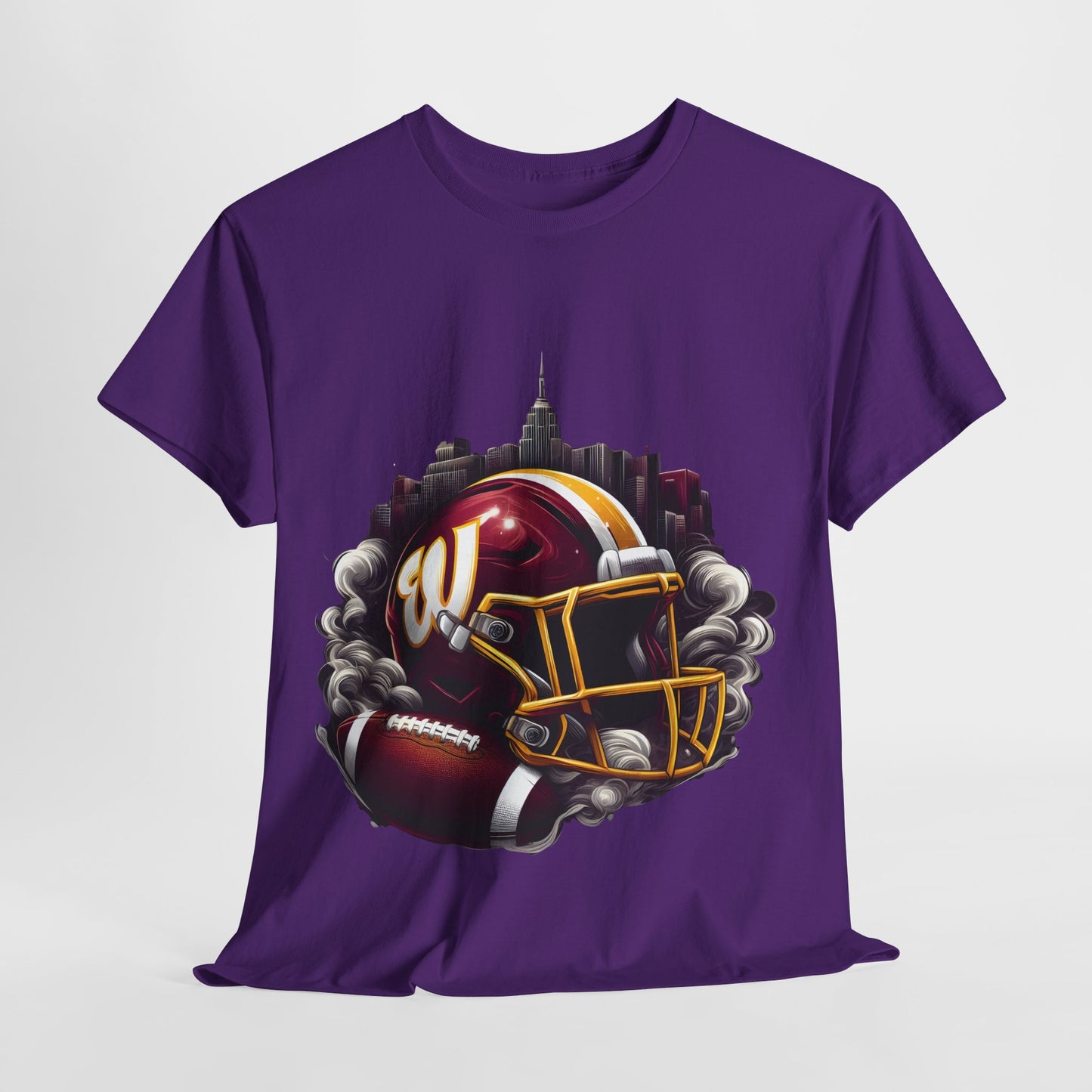 Sports Commanders Football Helmet #18 Unisex Heavy Cotton Tee