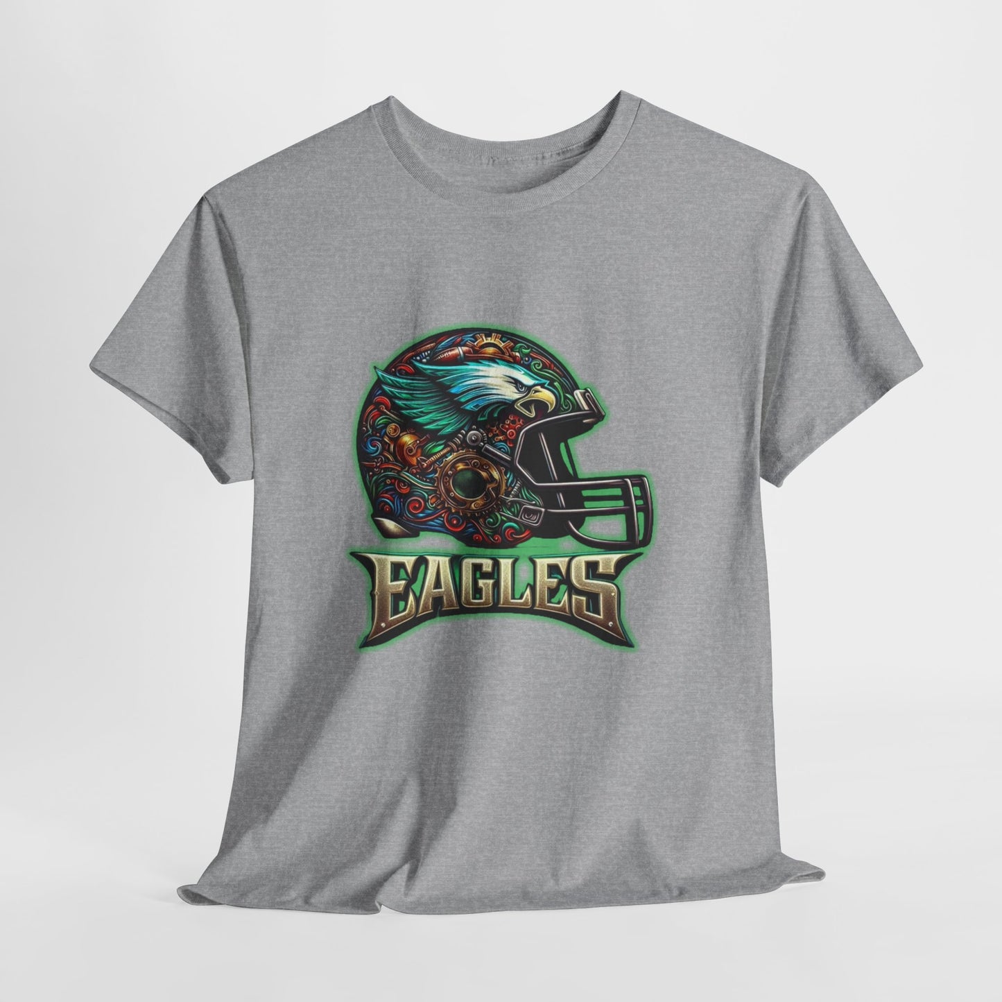 Sports Eagles Football Helmet #2 Unisex Heavy Cotton Tee