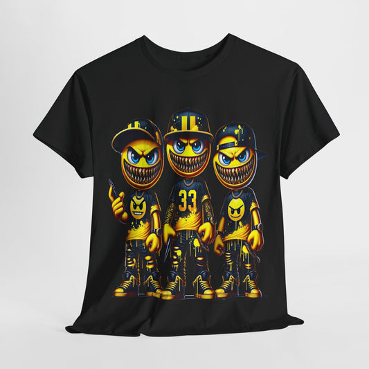 3 Evil Emoji Unisex Heavy Cotton Tee - 312tshirts 2