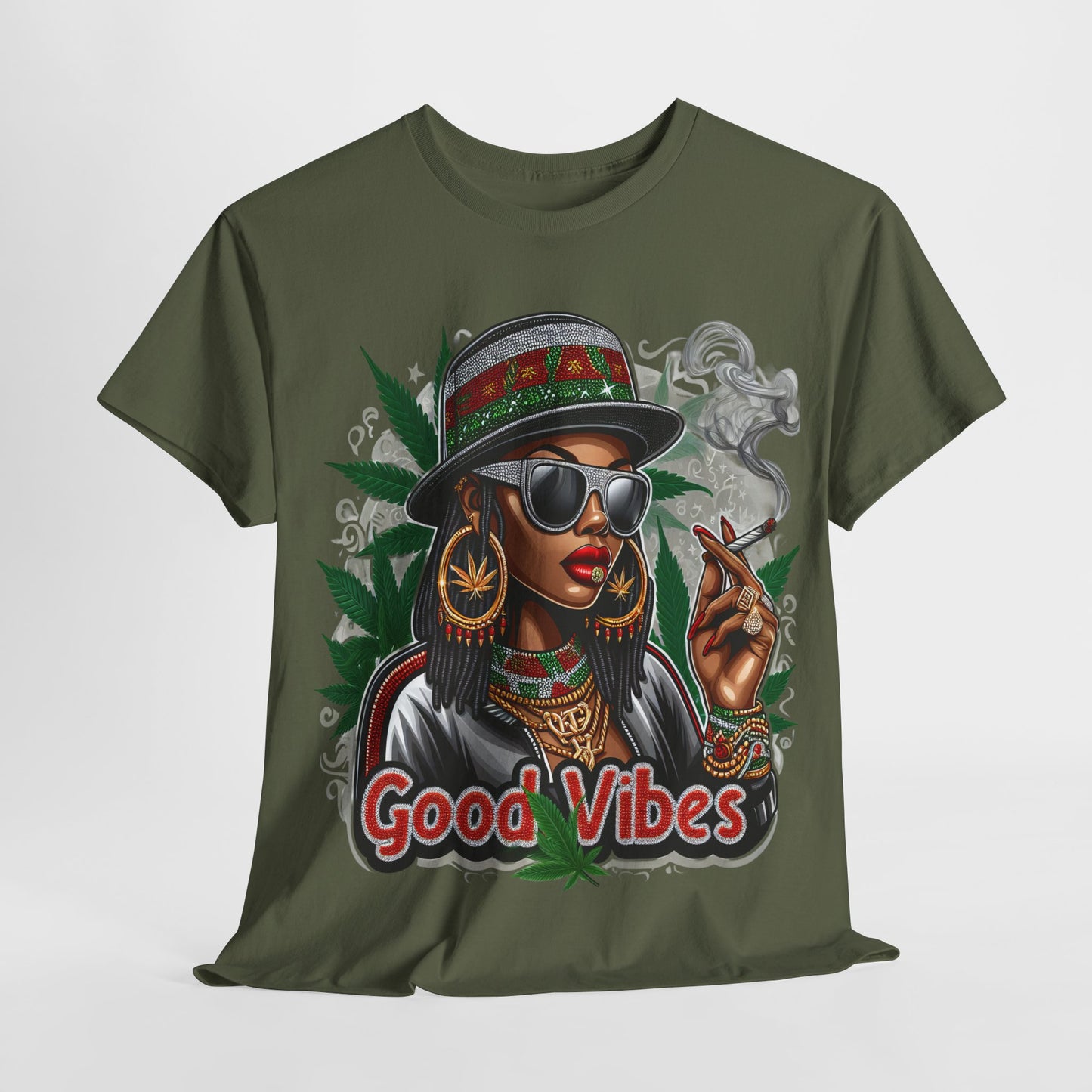 420 Good Vibes Woman #1 Unisex Heavy Cotton Tee - 312tshirts 2