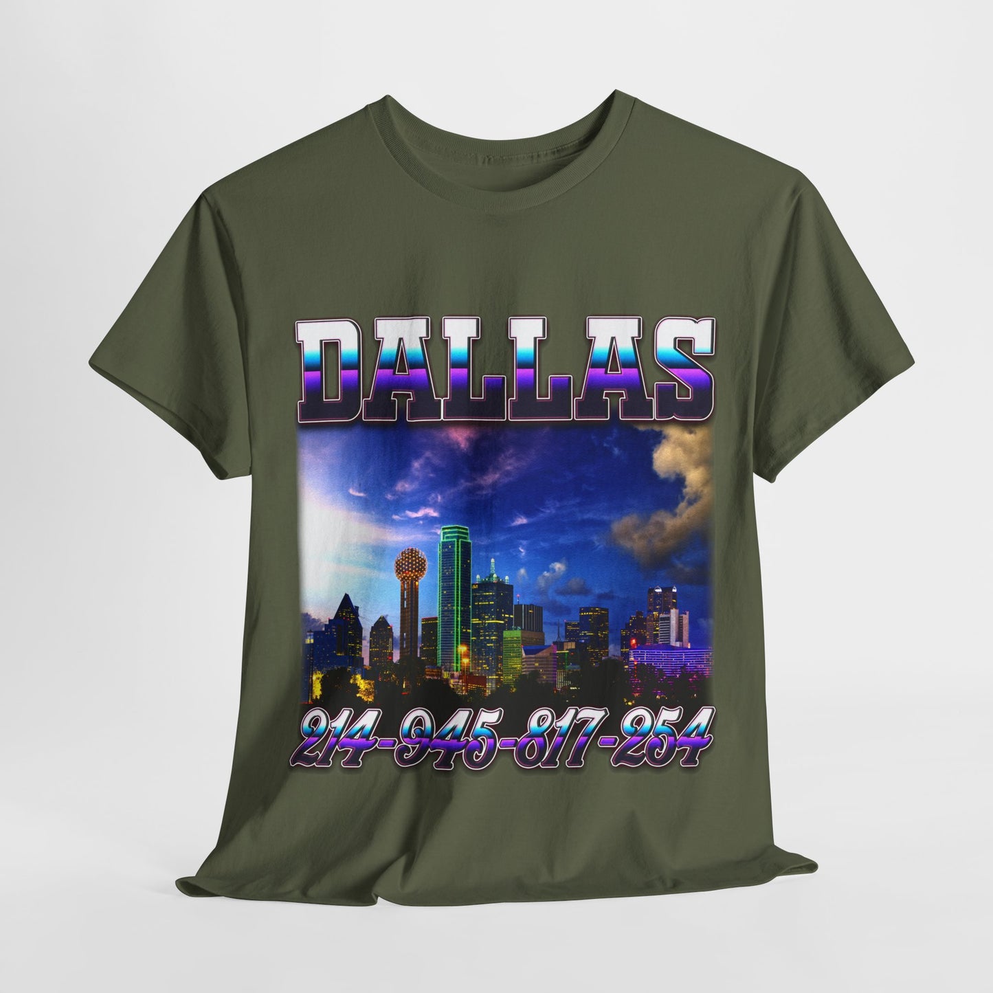 Dallas City Area Codes 2 Unisex Heavy Cotton Tee - 312tshirts 2