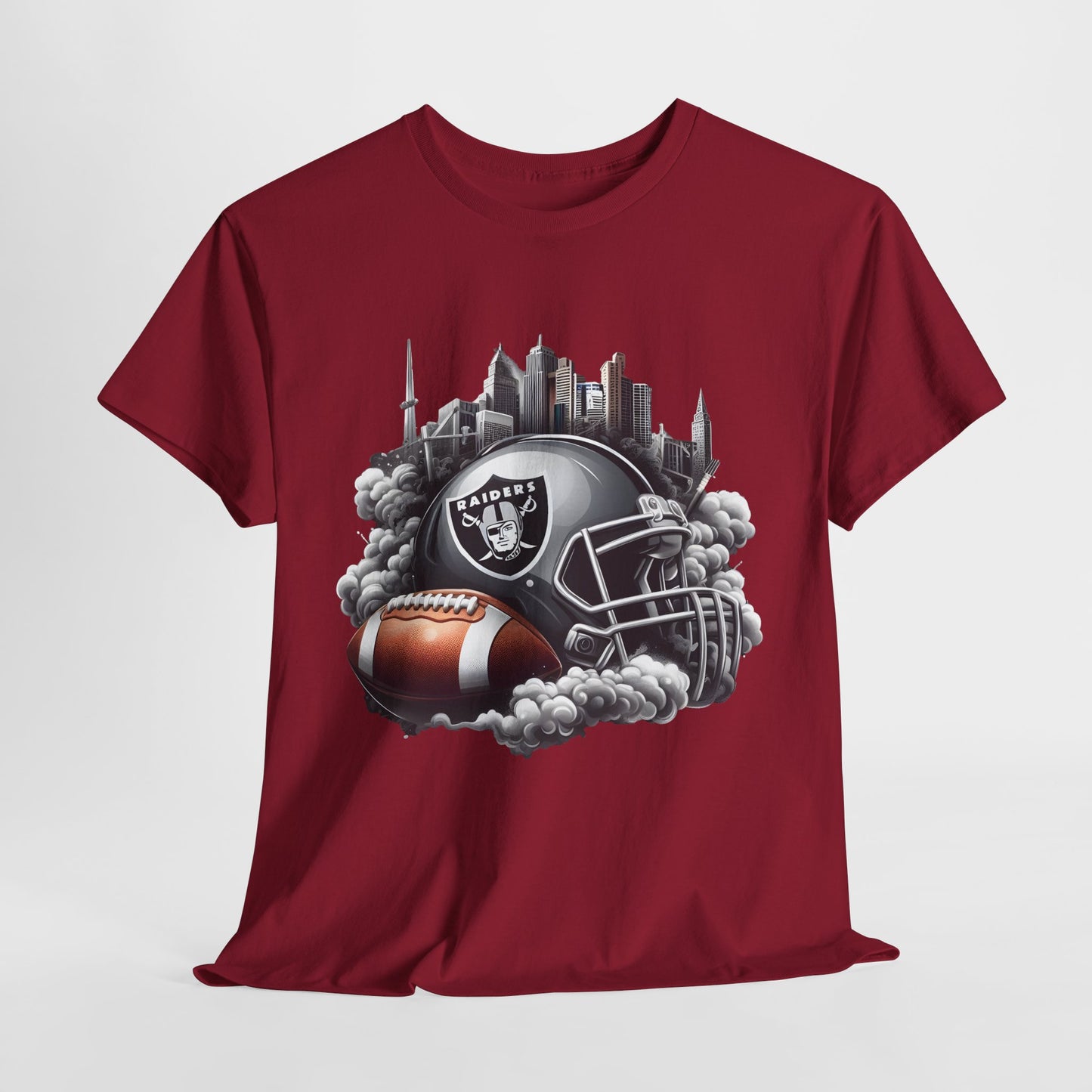 Sports Raiders Football Helmet #1 Unisex Heavy Cotton Tee