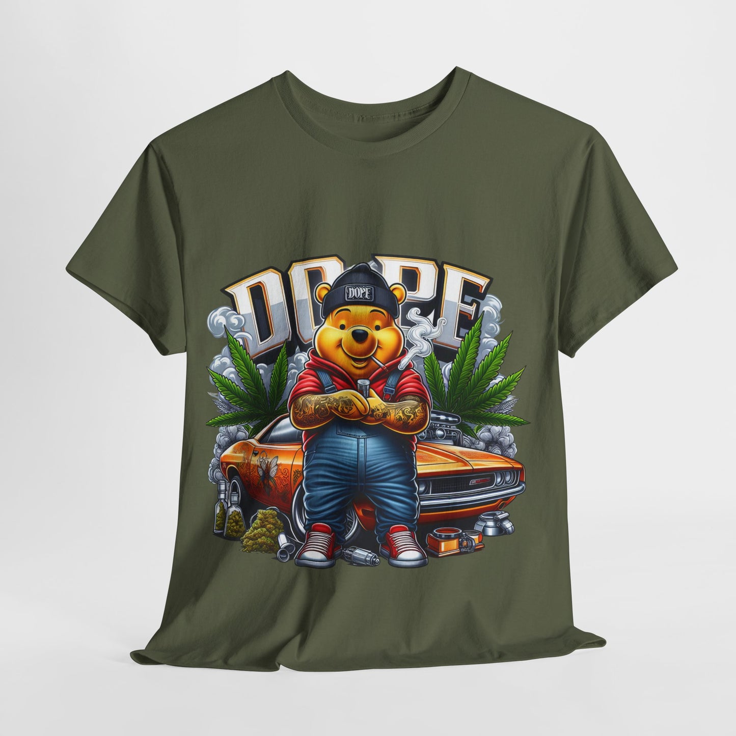 420 Dope Vibes Cool Bear #13 Unisex Heavy Cotton Tee