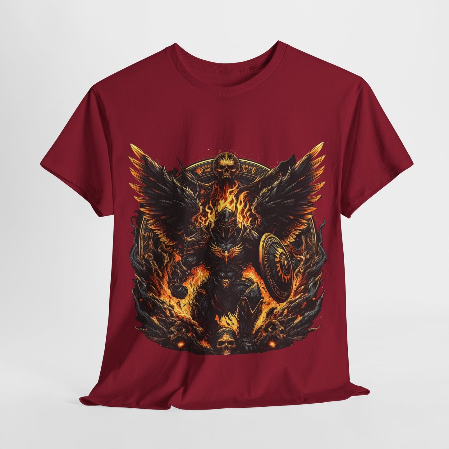 Armor Warrior Wings & Shield Unisex Heavy Cotton Tee - 312tshirts 2