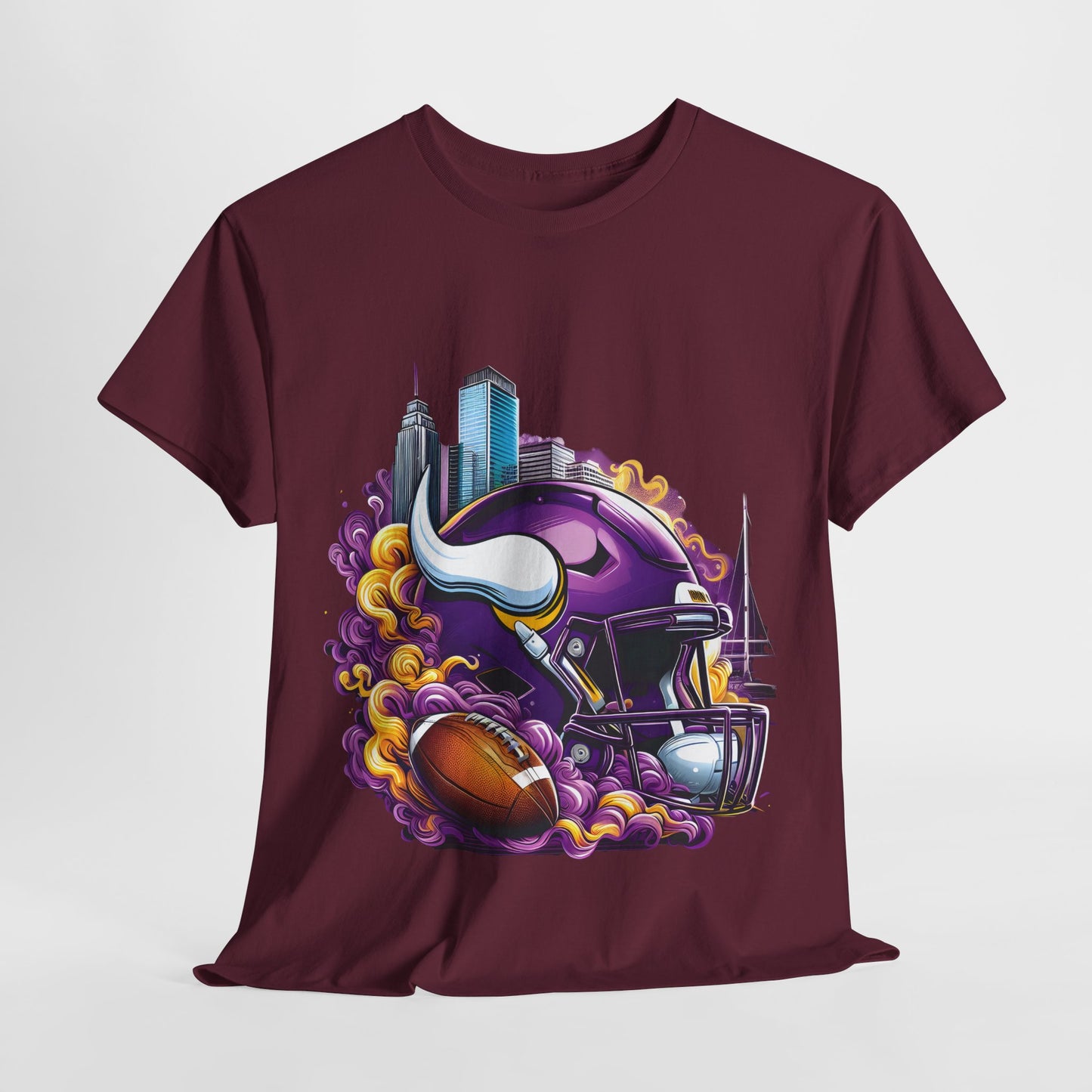 Sports Viking Football Helmet #20 Unisex Heavy Cotton Tee