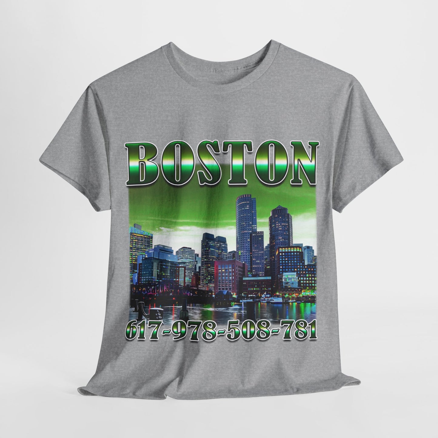 Boston City Area Codes 1 Unisex Heavy Cotton Tee - 312tshirts 2
