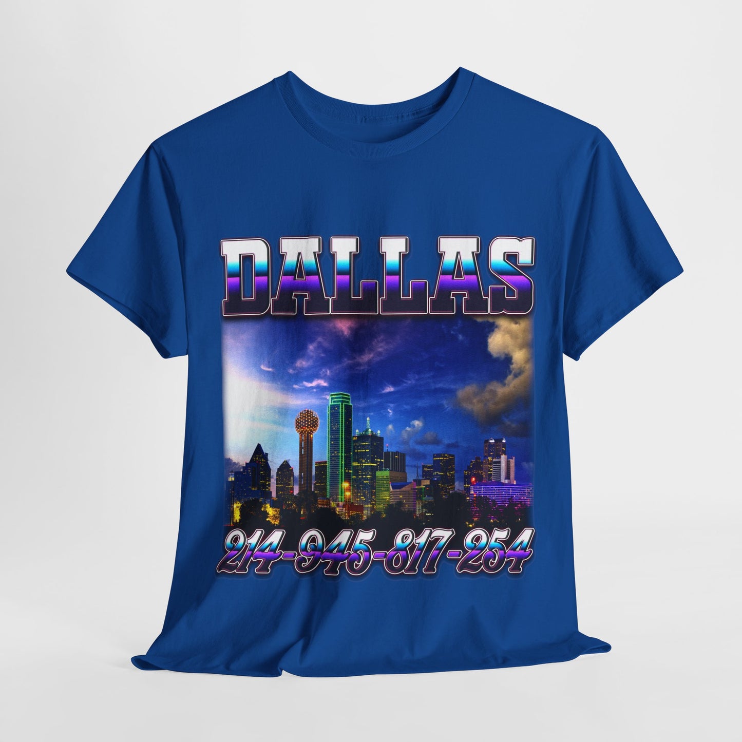 Dallas City Area Codes 2 Unisex Heavy Cotton Tee - 312tshirts 2