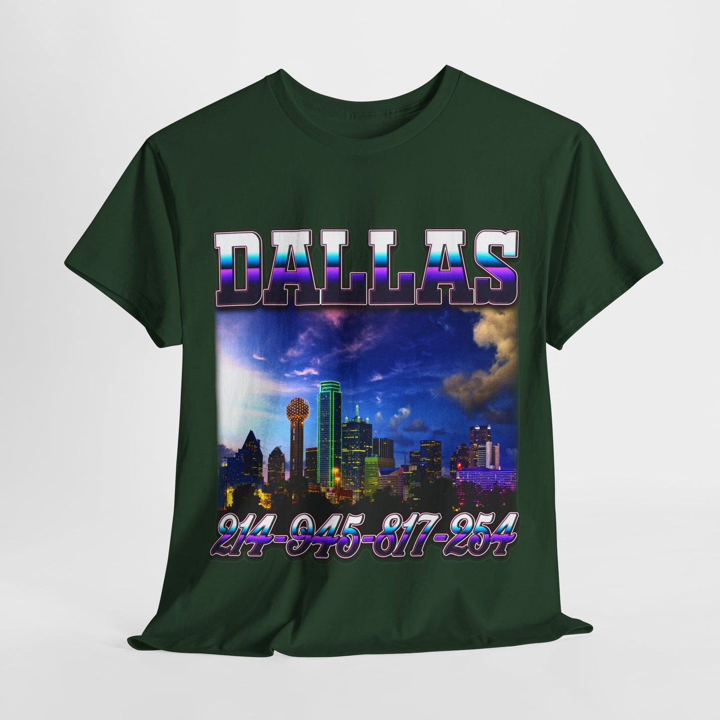 Dallas City Area Codes 2 Unisex Heavy Cotton Tee - 312tshirts 2