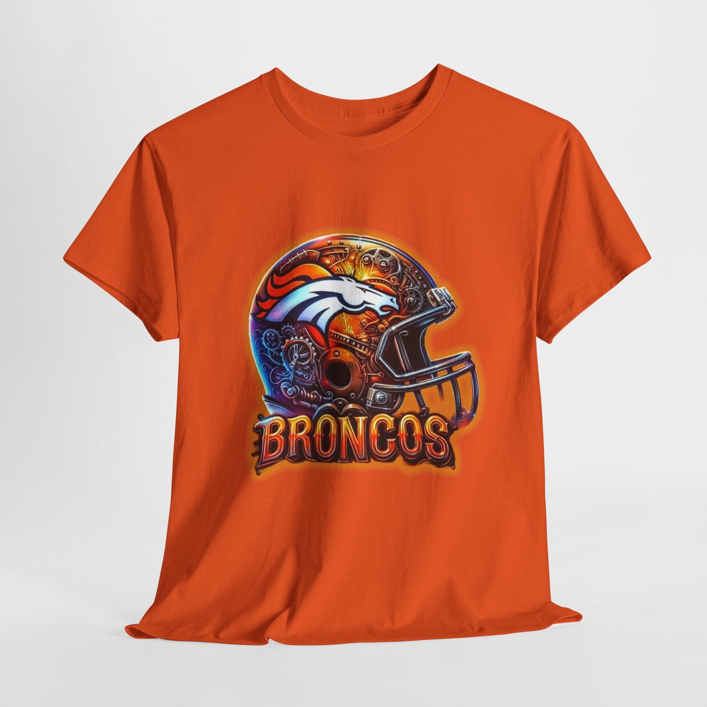 Sports Broncos Football Helmet #2 Unisex Heavy Cotton Tee