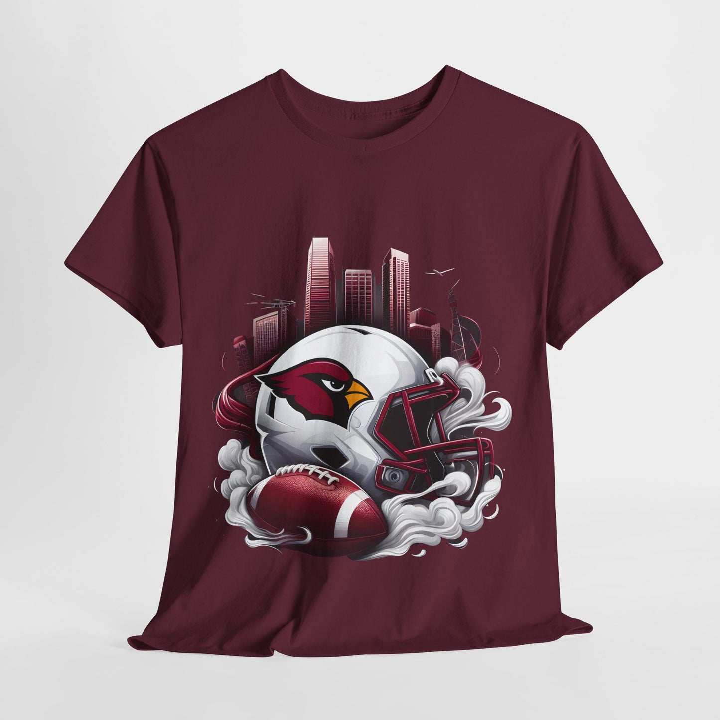 Sports Cardinals Football Helmet #16 Unisex Heavy Cotton Tee