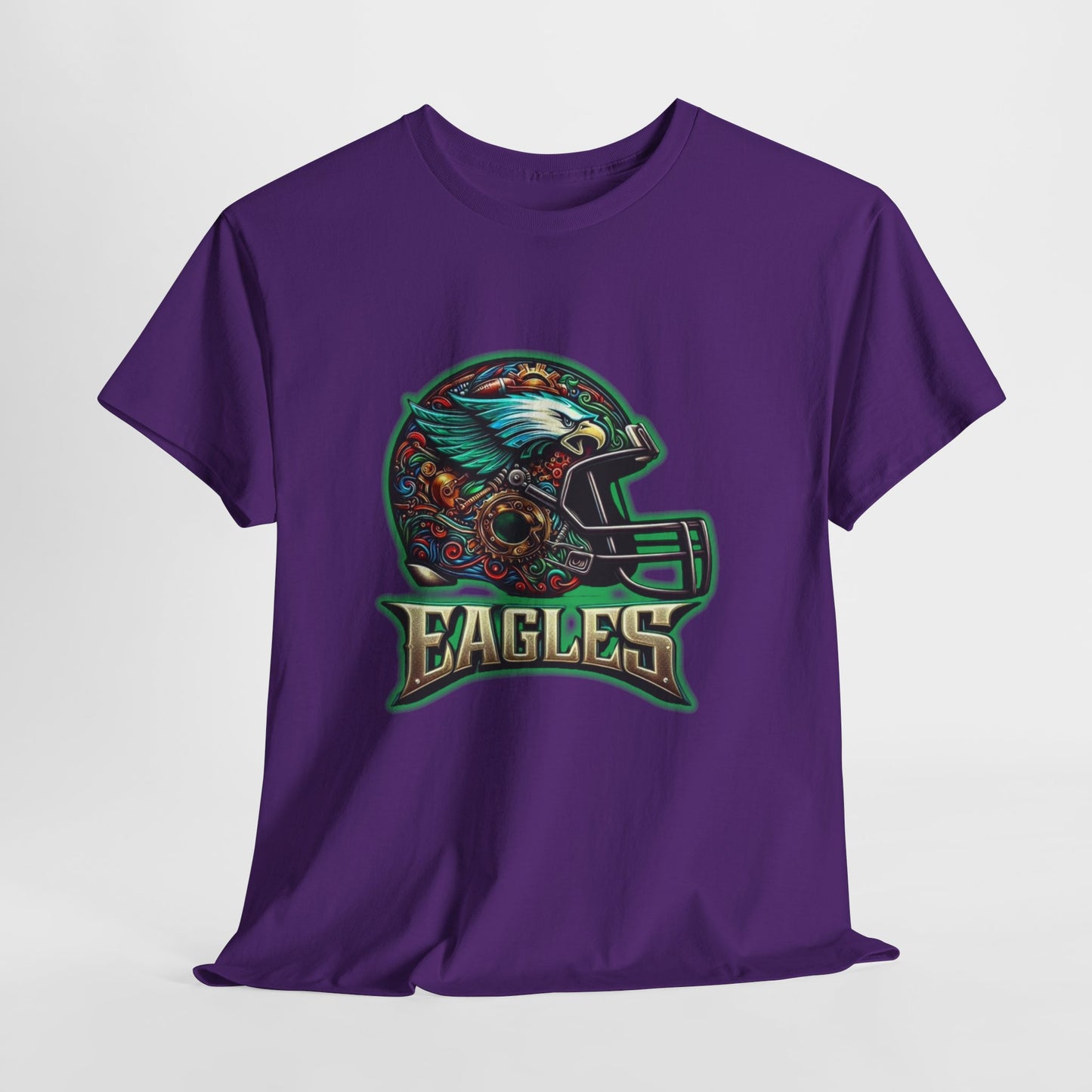 Sports Eagles Football Helmet #2 Unisex Heavy Cotton Tee